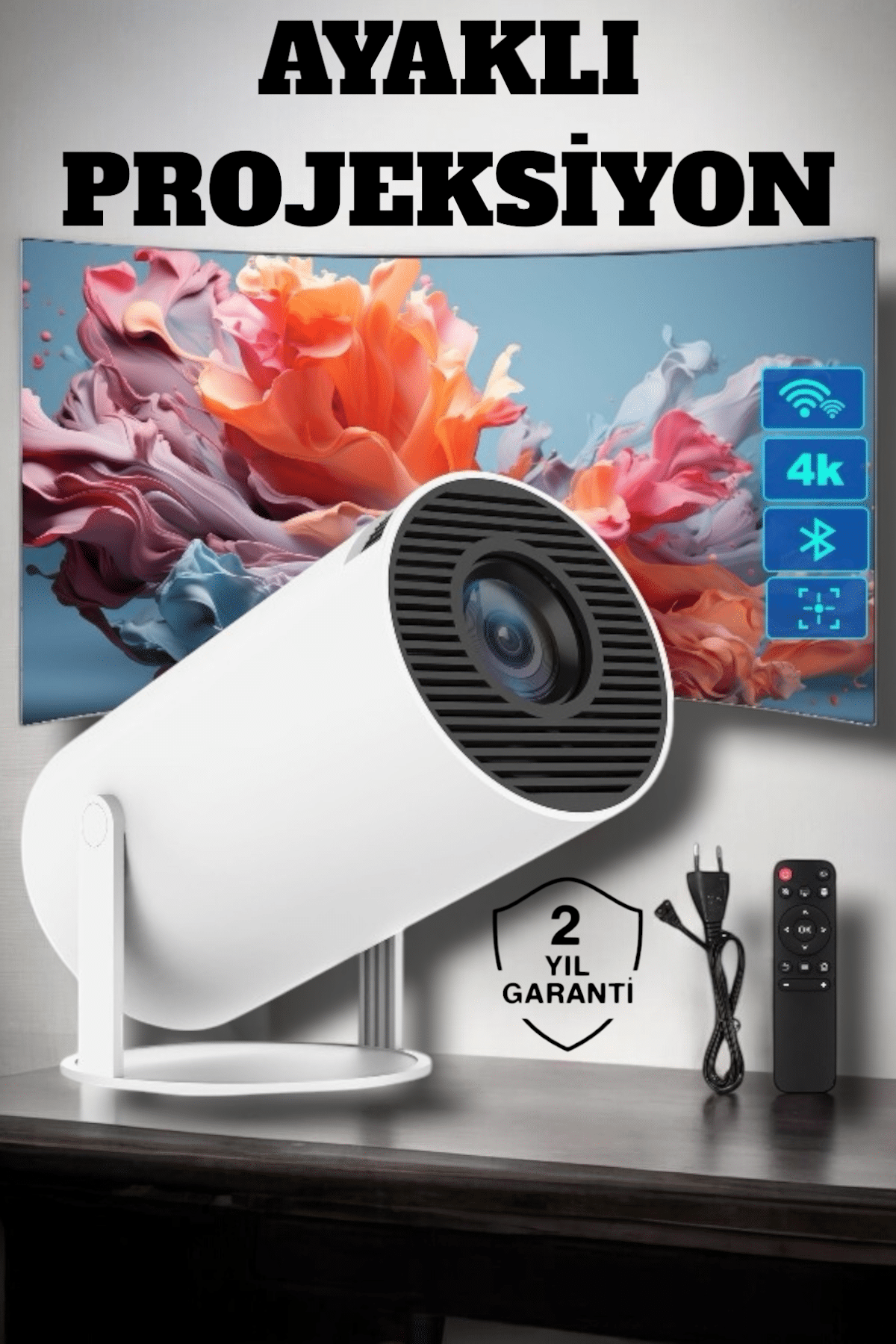 USB ve Kablosuz Bağlantı Özellikli 5000 Saat Ampul Ömürlü Projeksiyon - Lisinya