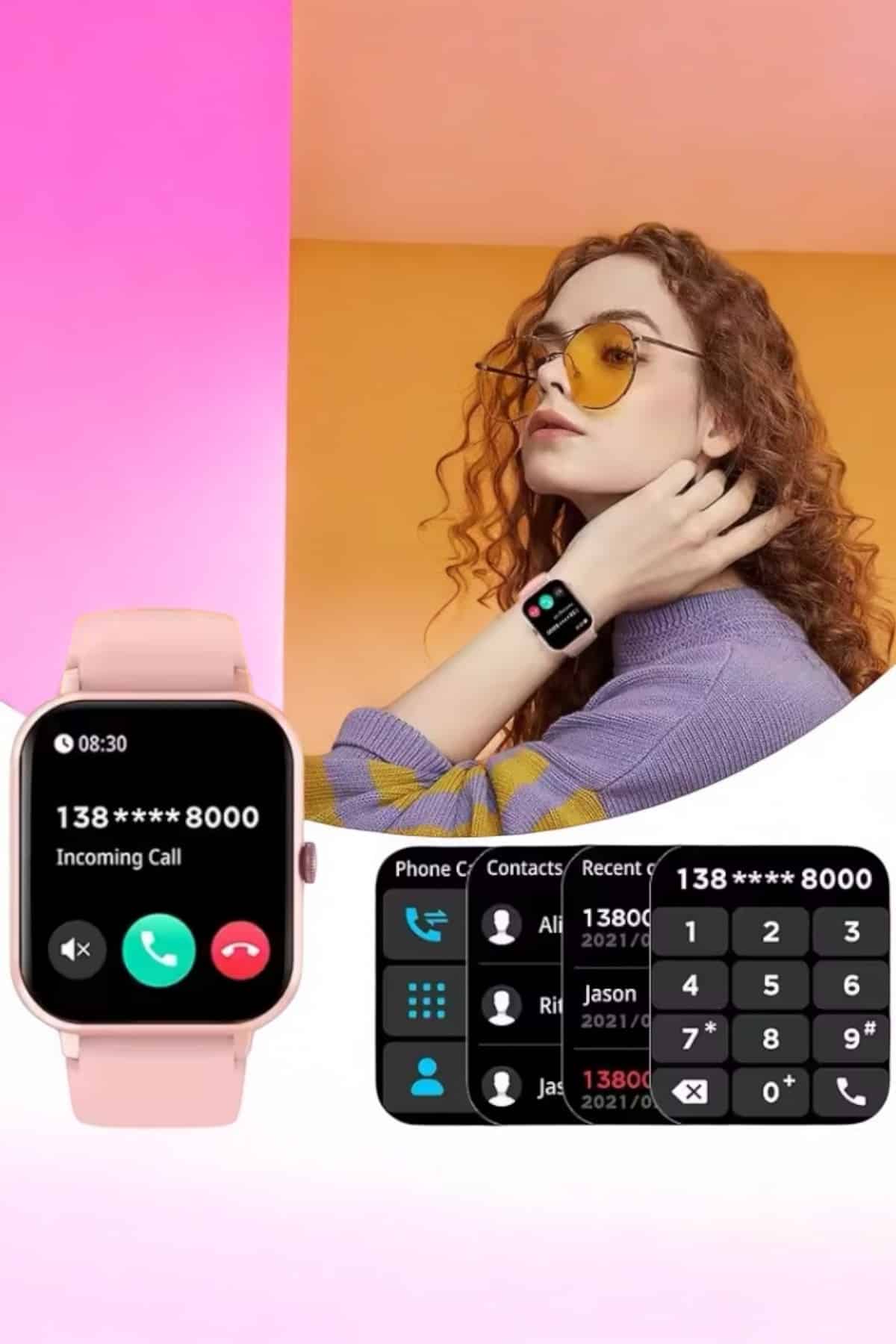 Akıllı Saat iOS ve Android ile Uyumlu Şık ve Çok Fonksiyonlu - Lisinya