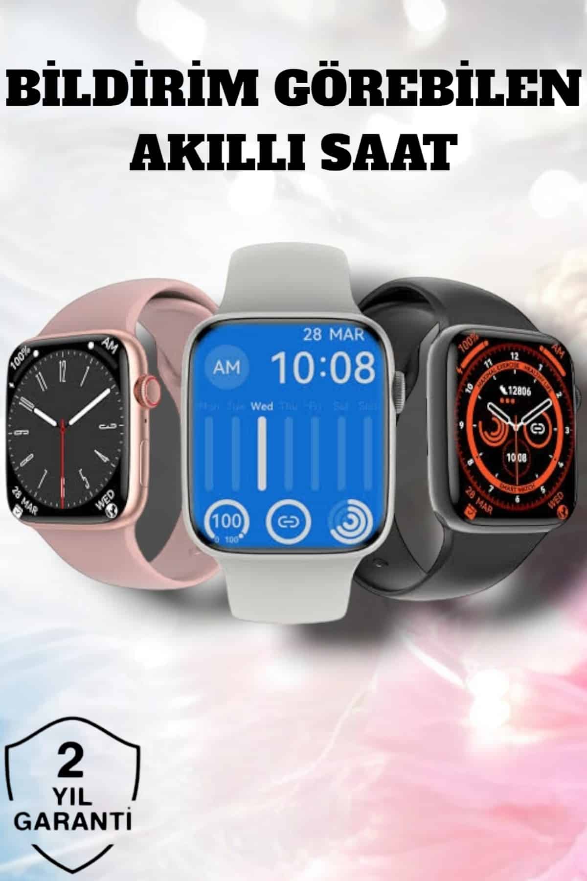 Akıllı Saat Adım Sayar, Kalp Atışı İzleme Dokunmatik Bluetooth Bağlantılı - Lisinya