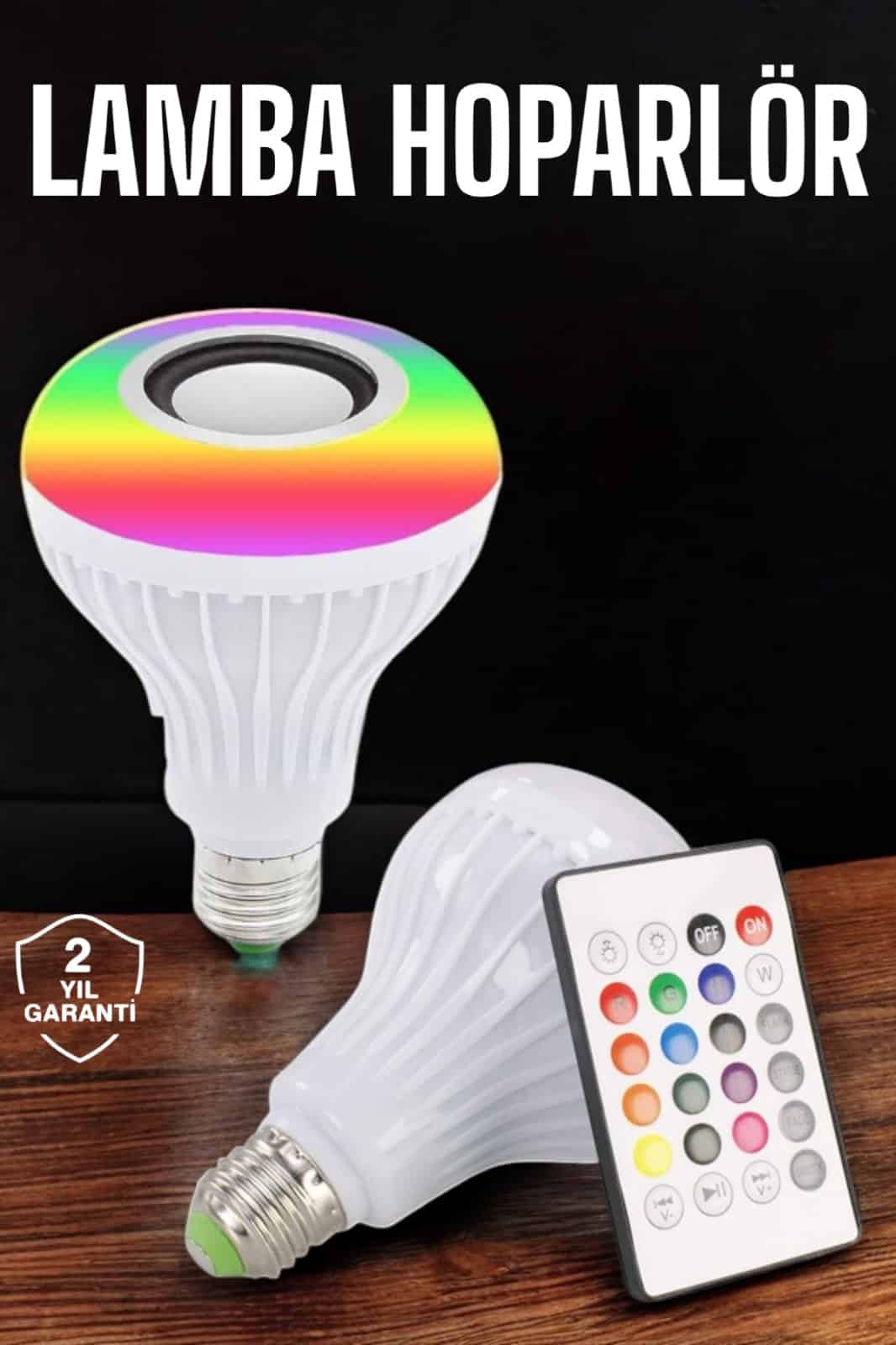 Kablosuz Bluetooth Hoparlör Led Lamba - Lisinya