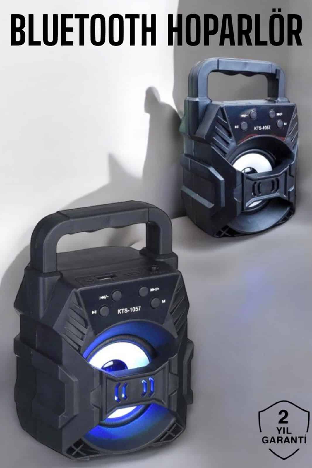 Taşınabilir Bluetooth Hoparlör Led Işıklı Uzun Pil Ömrü - Lisinya