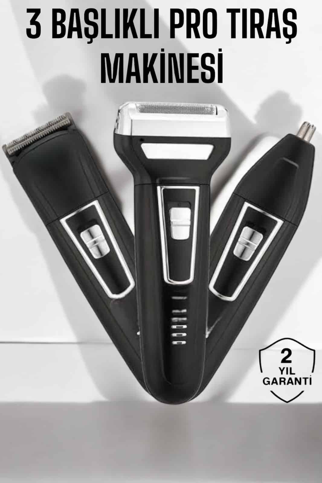 3 Başlıklı Profesyonel Tıraş Makinesi - Lisinya