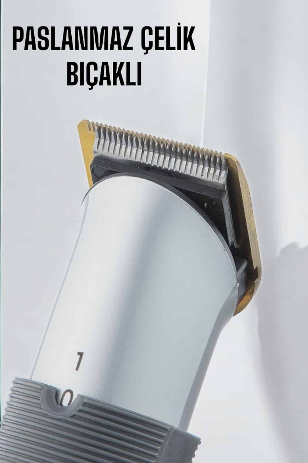 4 Taraklı Profesyonel Şarjlı Saç ve Sakal Kesme Tıraş Makinesi Seti - Lisinya