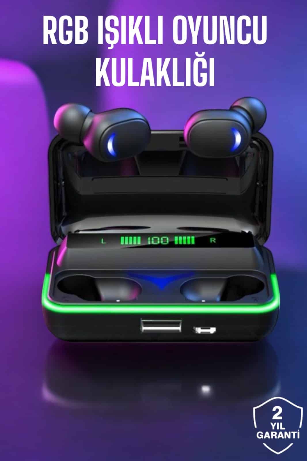 Bluetooth Kulaklık Powerbankli Yüksek Ses Kaliteli Şarj Göstergeli - Lisinya