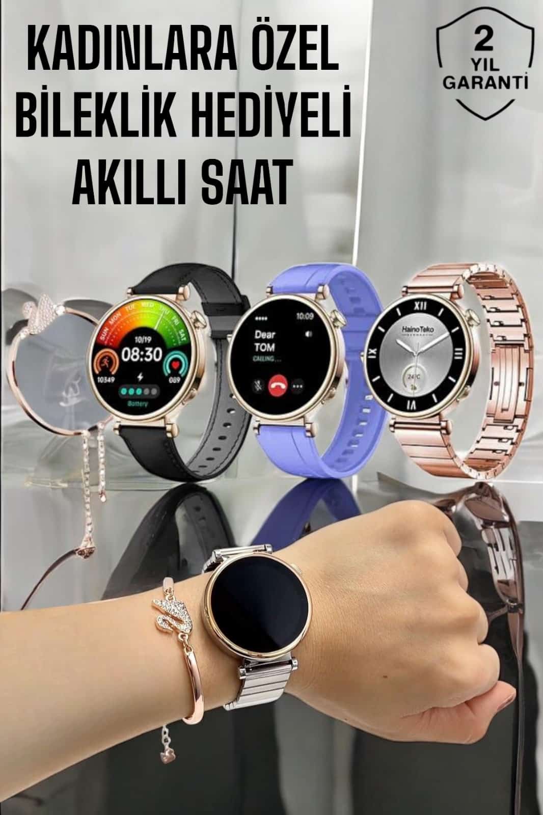 Akıllı Saat Kadınlara Özel Arama Cevaplayan Bluetooth Bağlantılı - Lisinya Akıllı Saat Kadınlara Özel Arama Cevaplayan Bluetooth Bağlantılı - Lisinya