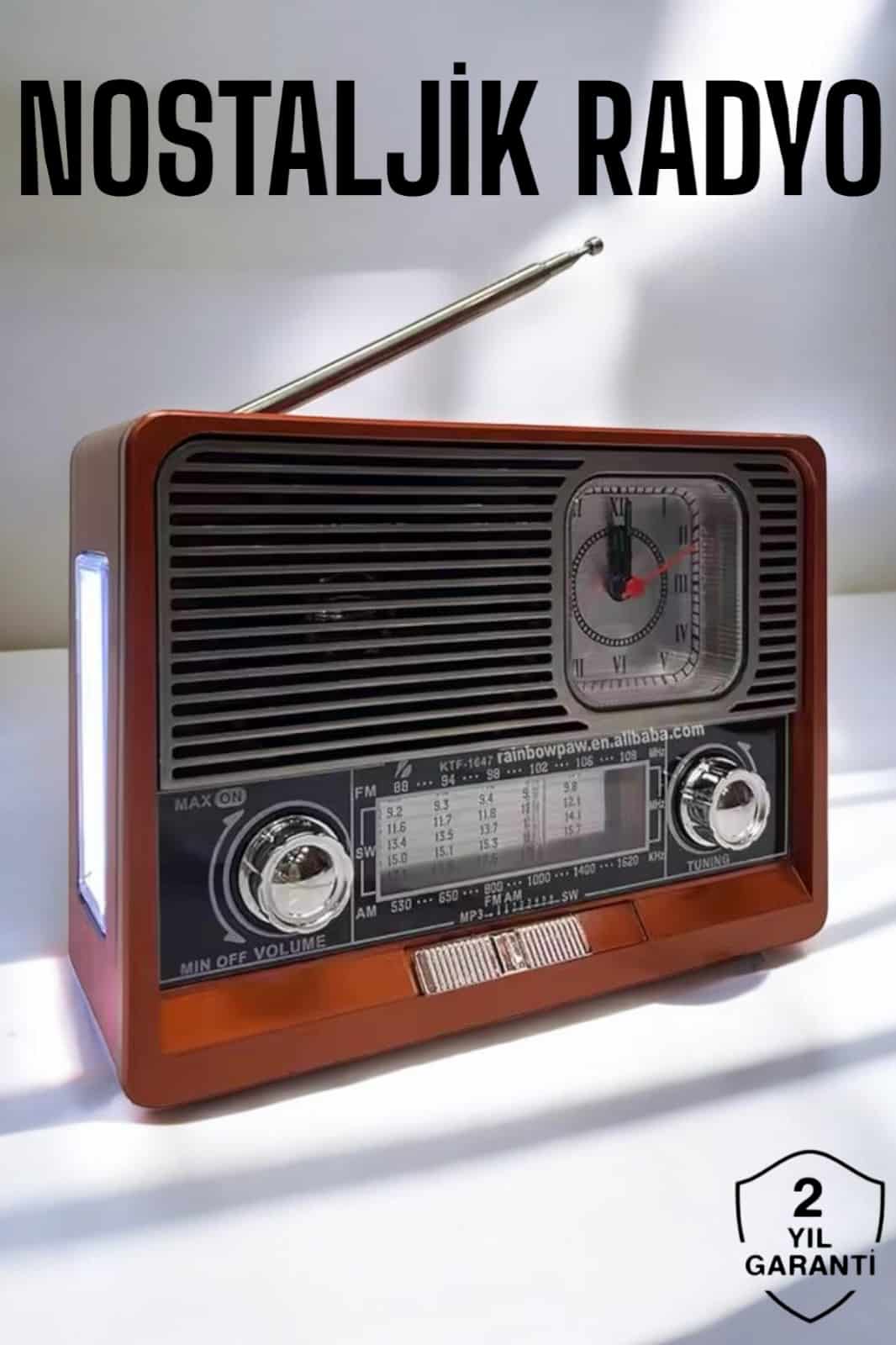 Nostaljik Radyo USB,AUX Ve SD Kart Girişli Bluetooth Bağlantılı - Lisinya