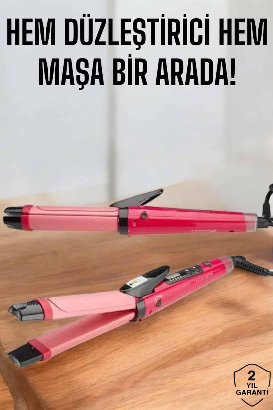 Hem Düzleştirici Hem Maşa Saç Şekillendirici - Lisinya