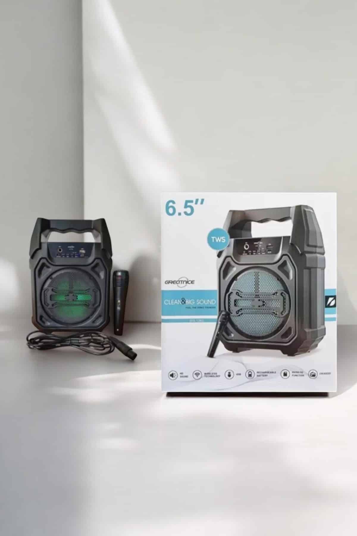 Güçlü ve Şarj Edilebilir Bluetooth Hoparlör 6.5 İnç - Lisinya