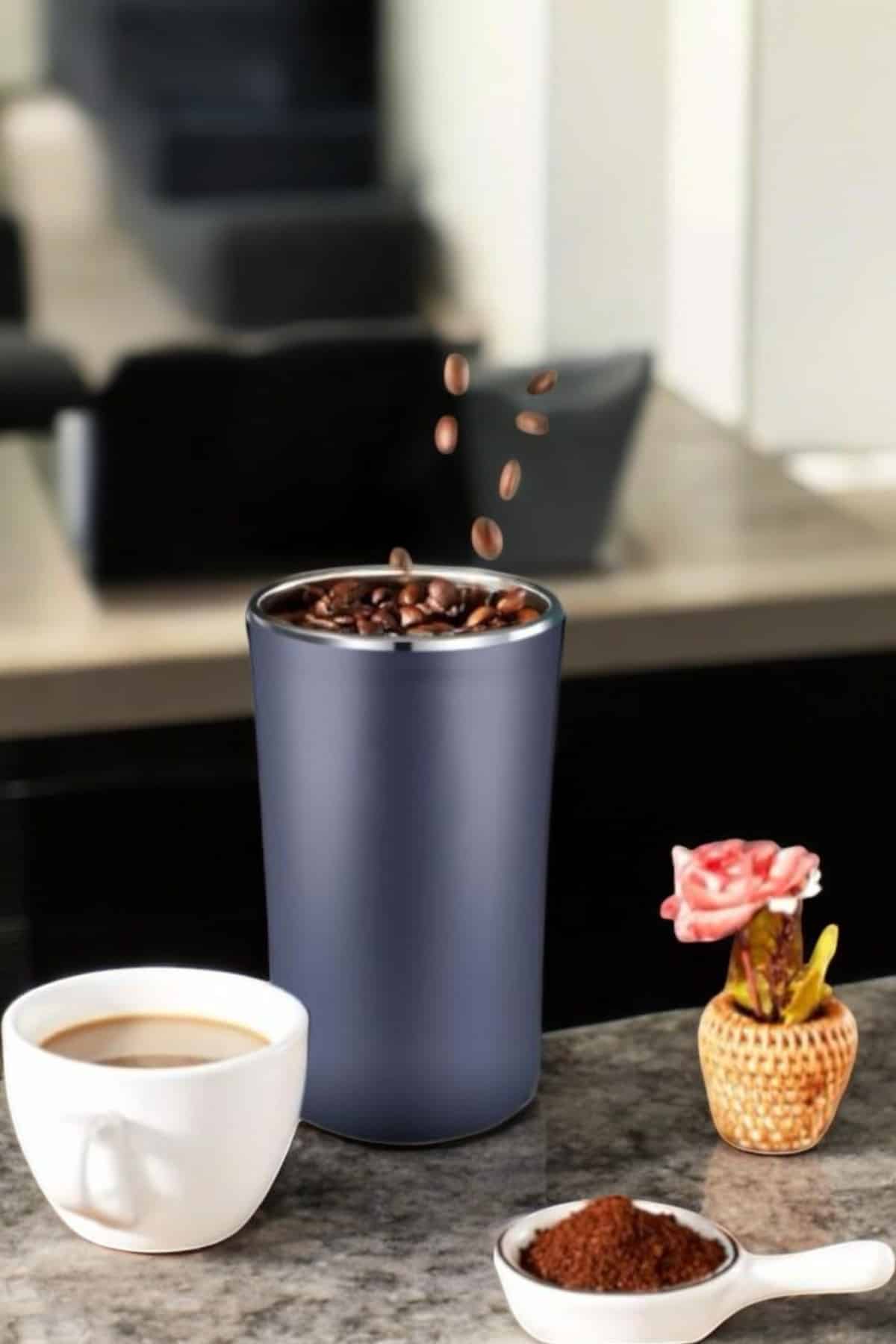 Taşınabilir Kahve & Baharat Öğütücü, Kolay Temizlenebilir ve Uzun Ömürlü Paslanmaz Çelik - Lisinya