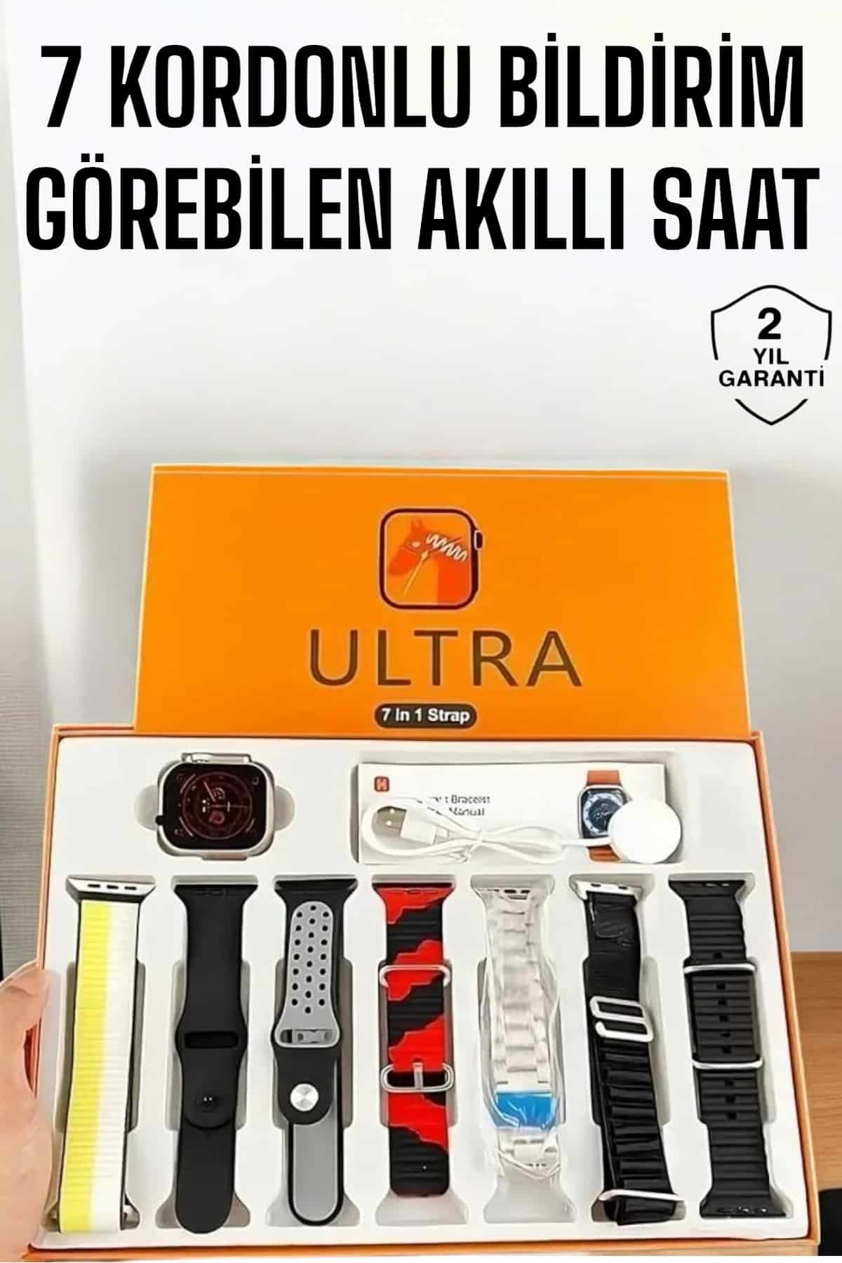 Akıllı Saat 7 Farklı Kordonlu Arama Cevaplayan Bildirim GPS Özelliği - Lisinya