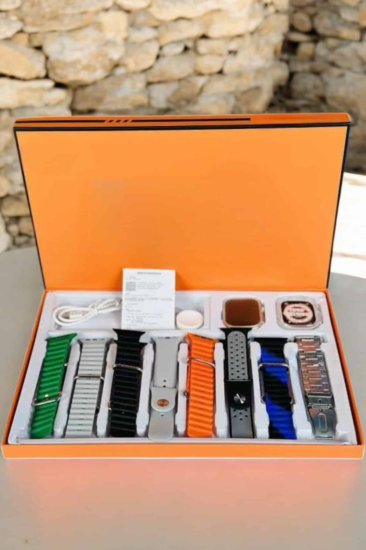 Akıllı Saat 7 Farklı Kordonlu Arama Cevaplayan Bildirim GPS Özelliği - Lisinya