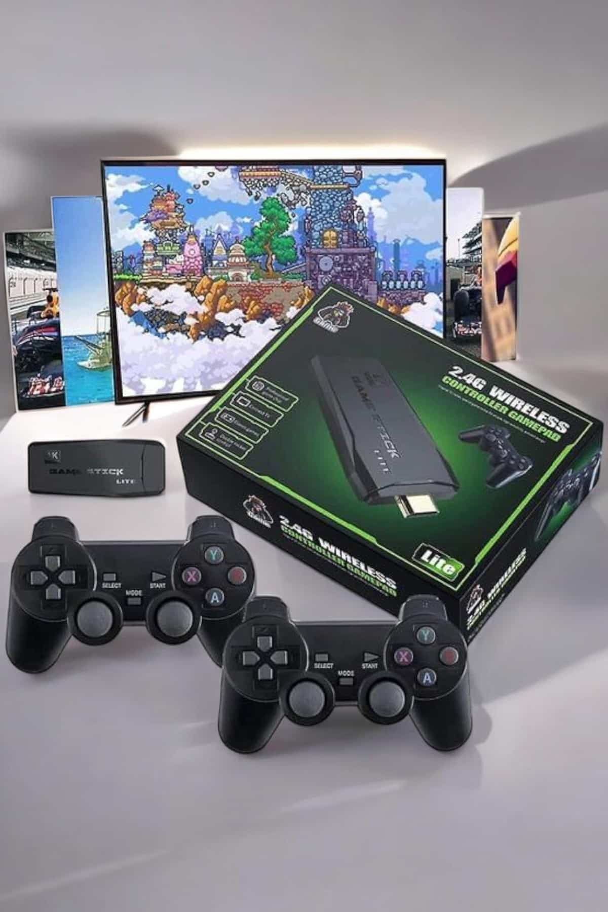 Game Stick 2000 Oyunlu 2.4G Kablosuz Çift Kol Yüksek Hassasiyetli Wireless - Lisinya