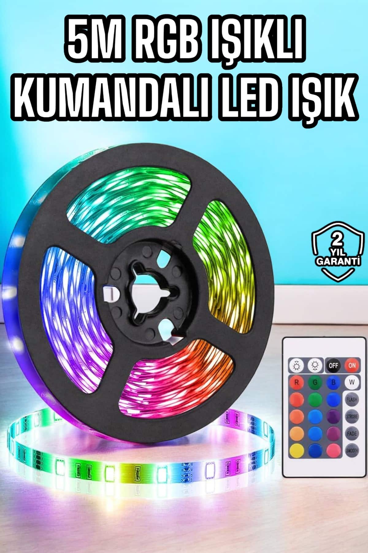 5M RGB Işıklı Her Ortama Uygun Led Işık - Lisinya