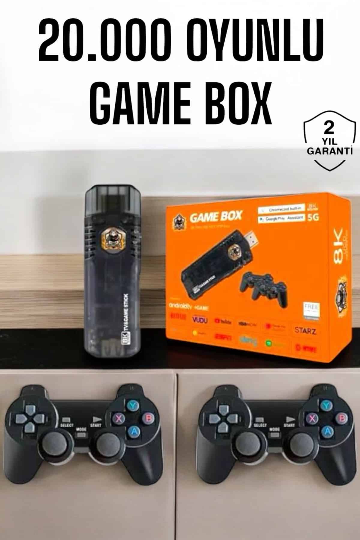 20.000 Oyunlu Premium Model Oyun Konsolu 8k Android Tv HD Game Stick - Lisinya 20.000 Oyunlu Premium Model Oyun Konsolu 8k Android Tv HD Game Stick - Lisinya