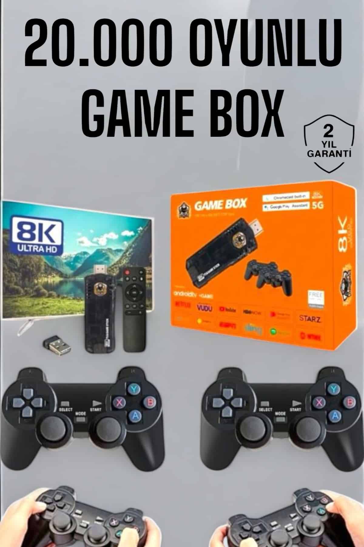8K Premium 20.000 Oyunlu Gamebox TV Uyumlu - Lisinya