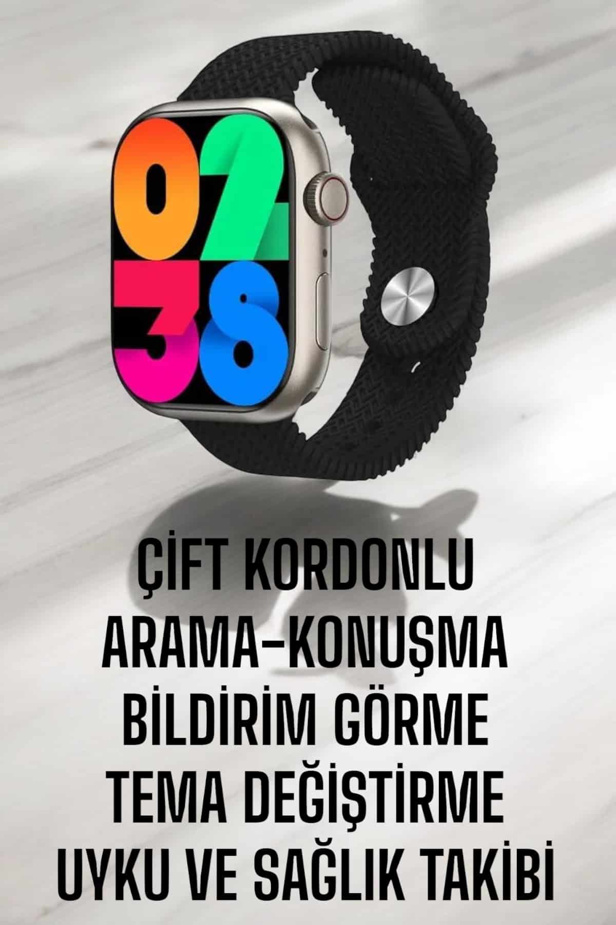 Akıllı Saat Tema Değiştirme Uyku ve Sağlık Takibi Bluetooth Bağlantılı - Lisinya