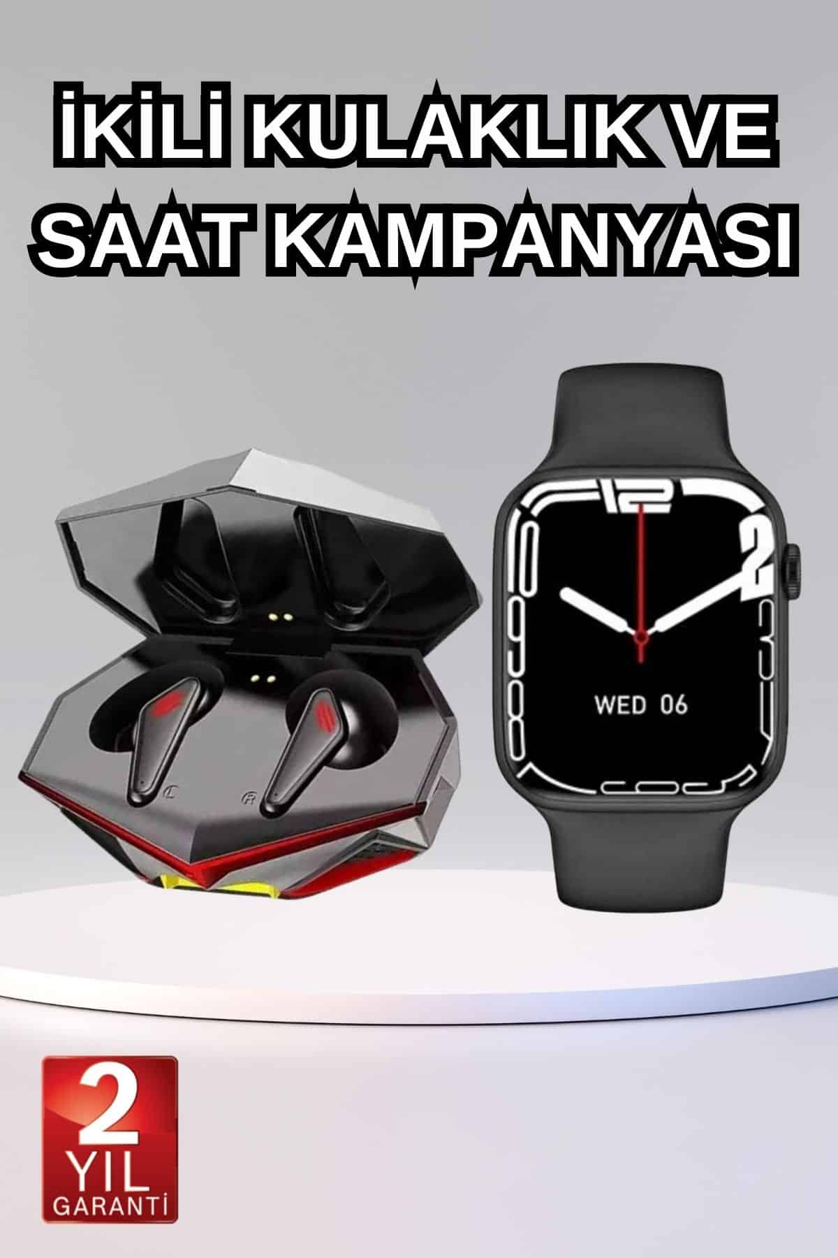 İkili Set Dev Kampanya Ucuz Kulaklık Ucuz Akıllı Saat Gürültü Önleyici Uzun Pil Ömrü - Lisinya