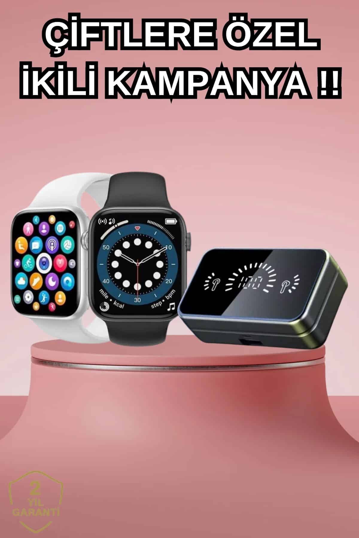 Powerbank Bluetooth Kulaklık Ve Yeni Model Akıllı Saat Seti ANC Özelliği Dokunamatik - Lisinya