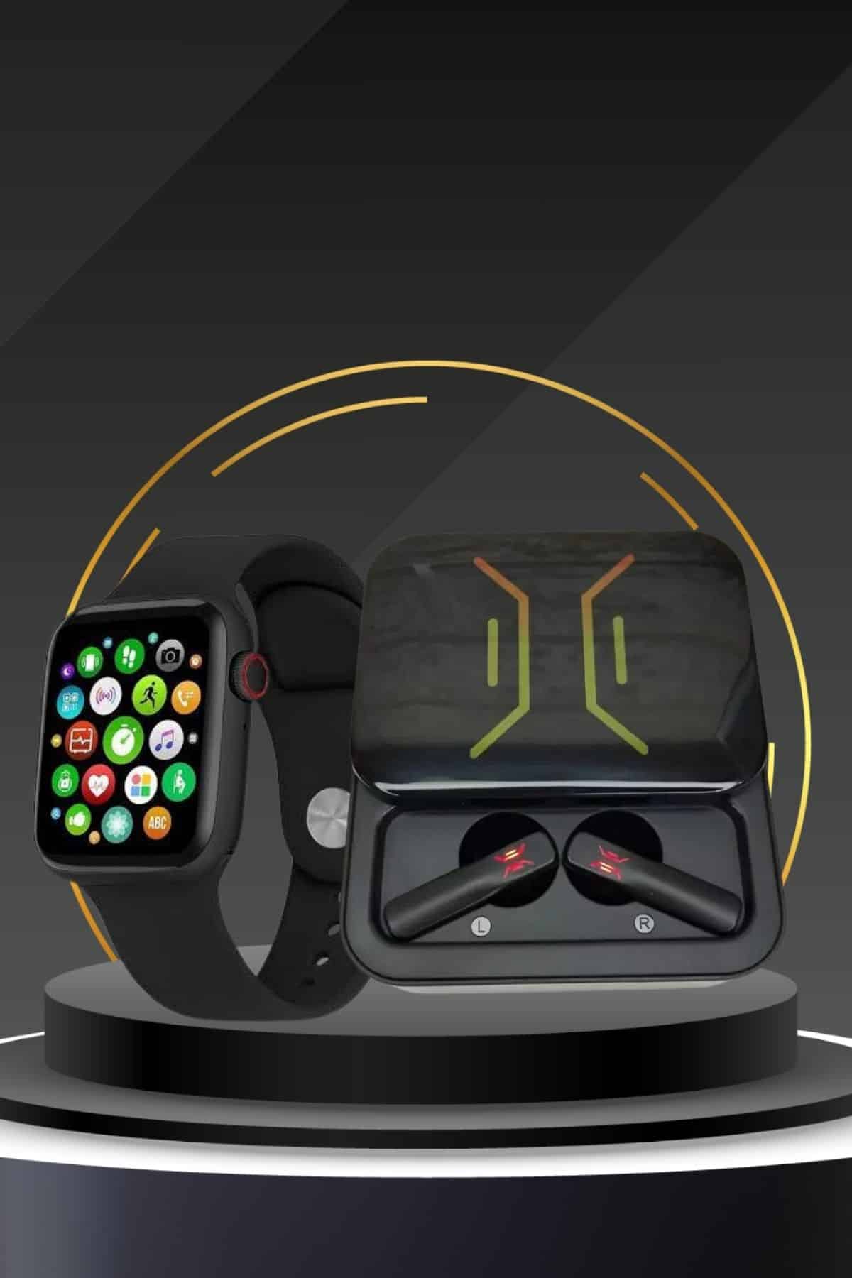 Bluetooth Bağlantılı Kablosuz Kulaklık ve Yeni Nesil Akıllı Saat 5.0 Bluetooth - Lisinya