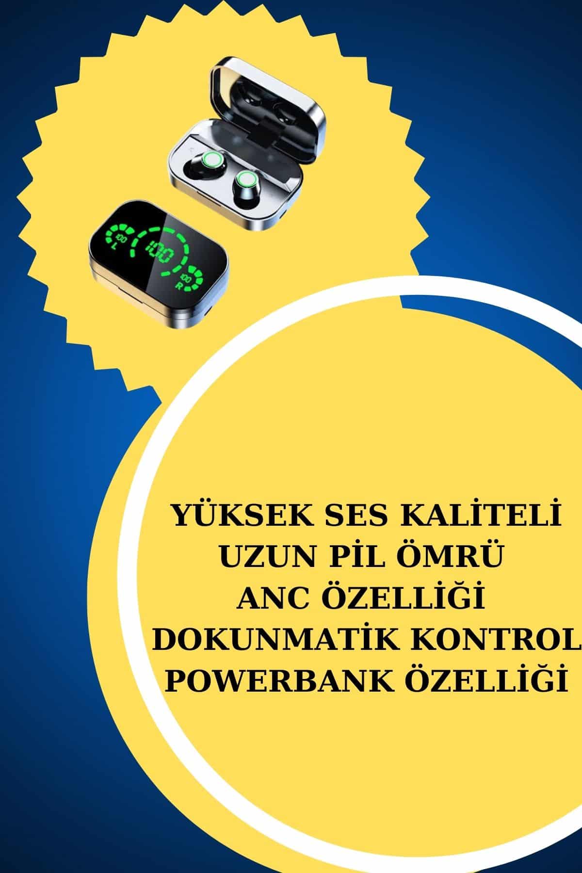 TWS Bluetooth Kulaklık ve Akıllı Saat Uyku Takibi Nabız Ölçer Uzun Pil Ömrü - Lisinya