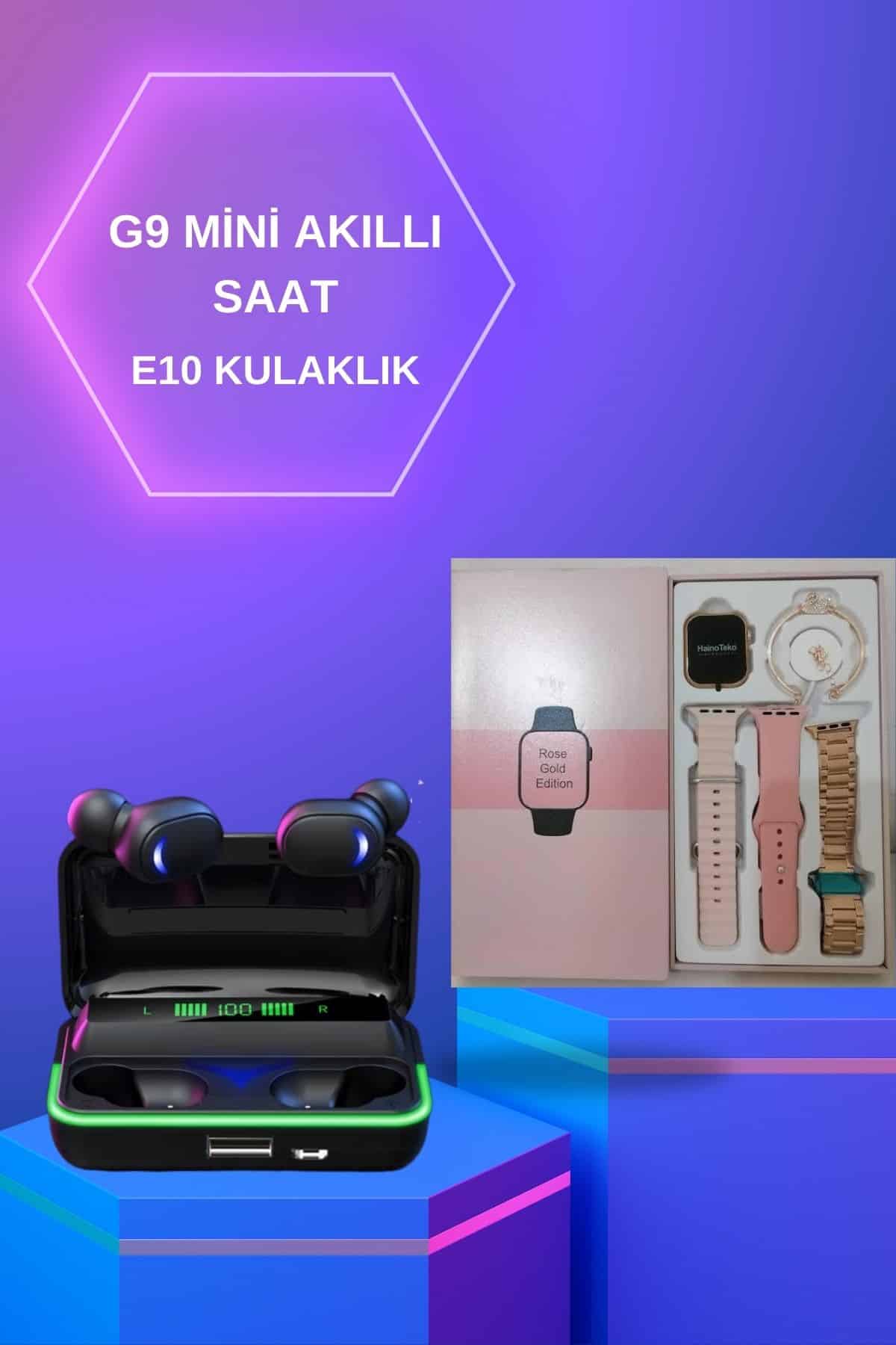 Kadınlara Özel Bileklik Hediyeli Akıllı Saat ve Dijital Göstergeli ANC Özellikli Bluetooth Kulaklık - Lisinya