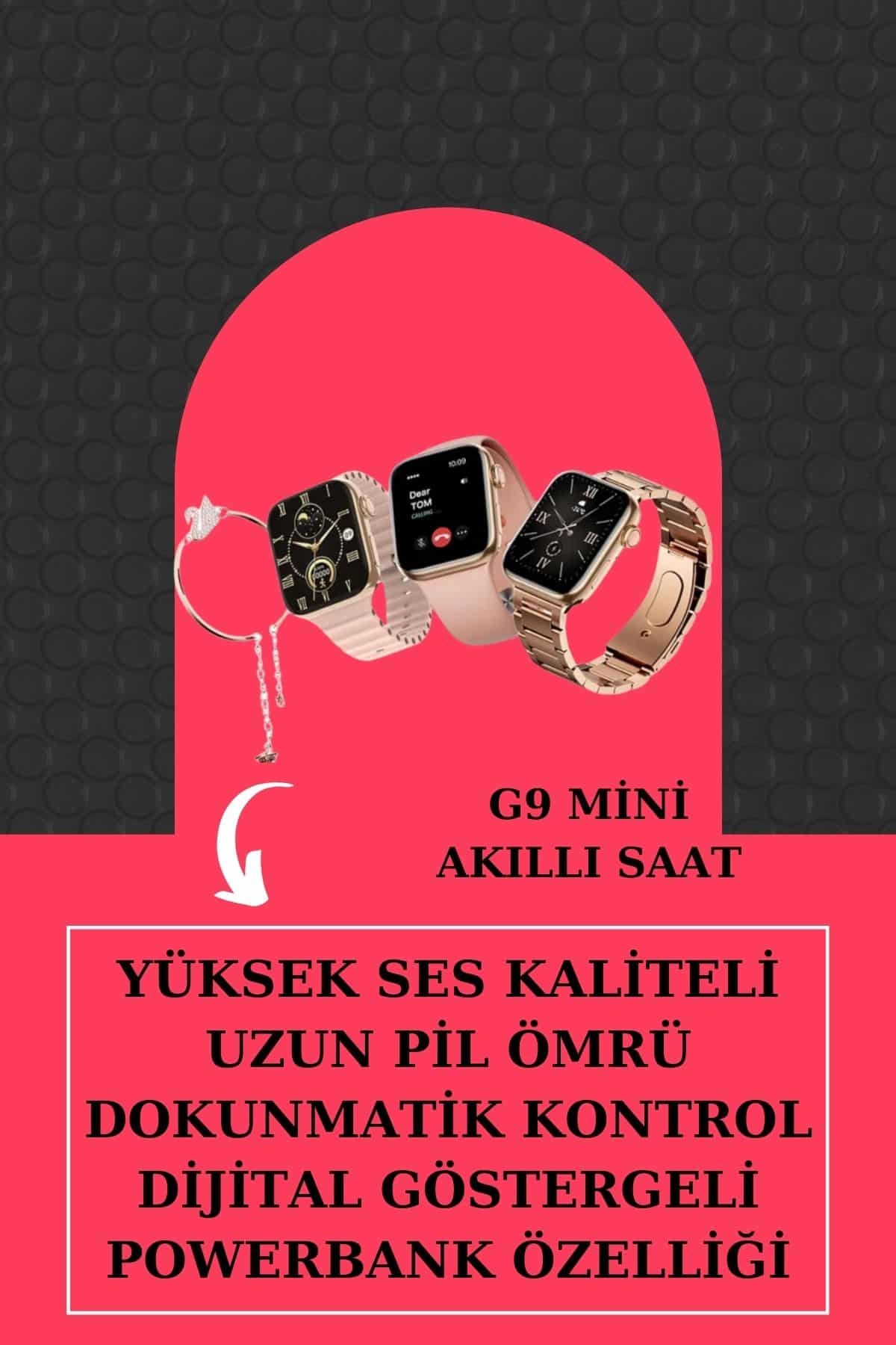 Aksesuar Hediyeli Akıllı Saat ve Dijital Göstergeli Powerbankli Bluetooth Kulaklık - Lisinya