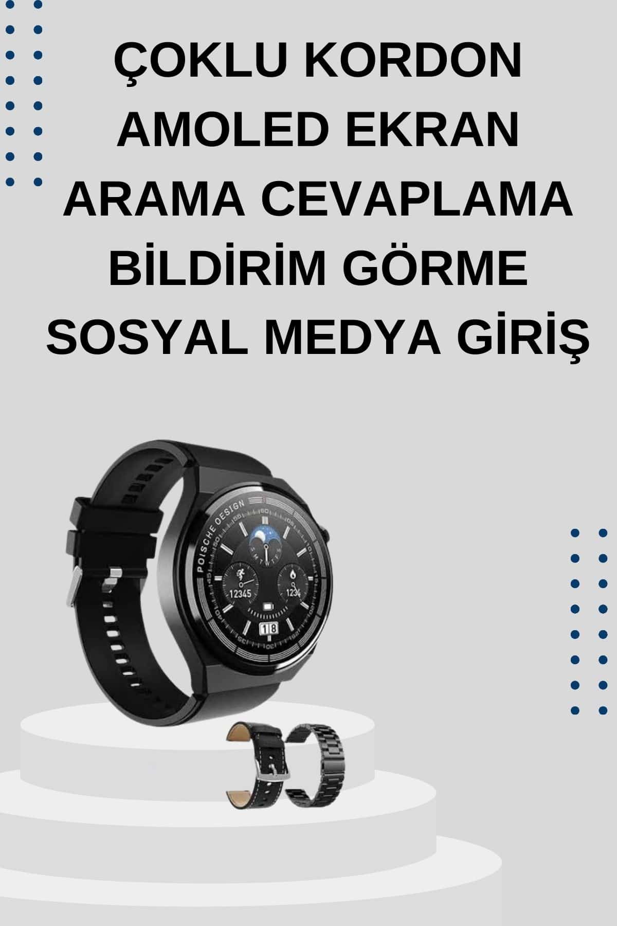 Yeni Nesil Sesli Görüşme Akıllı Saat ve Powerbank Çoklu Şarj Girişli Bluetooth Kulaklık Nabız Ölçer - Lisinya