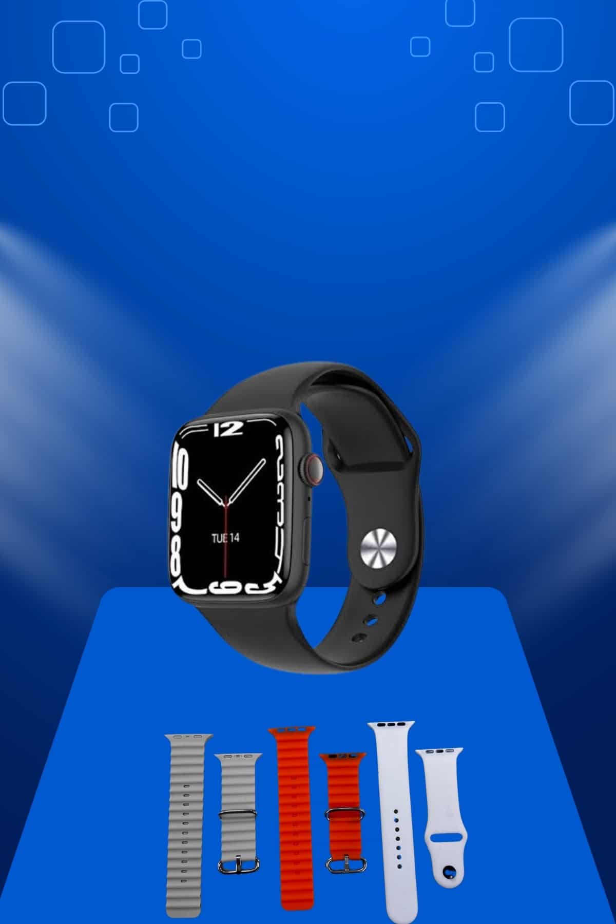 Akıllı Saat Arama Görüşme Bildirim Görme Uyku ve Sağlık Takibi Nabız Ölçer 3 Kordon Hediyeli - Lisinya