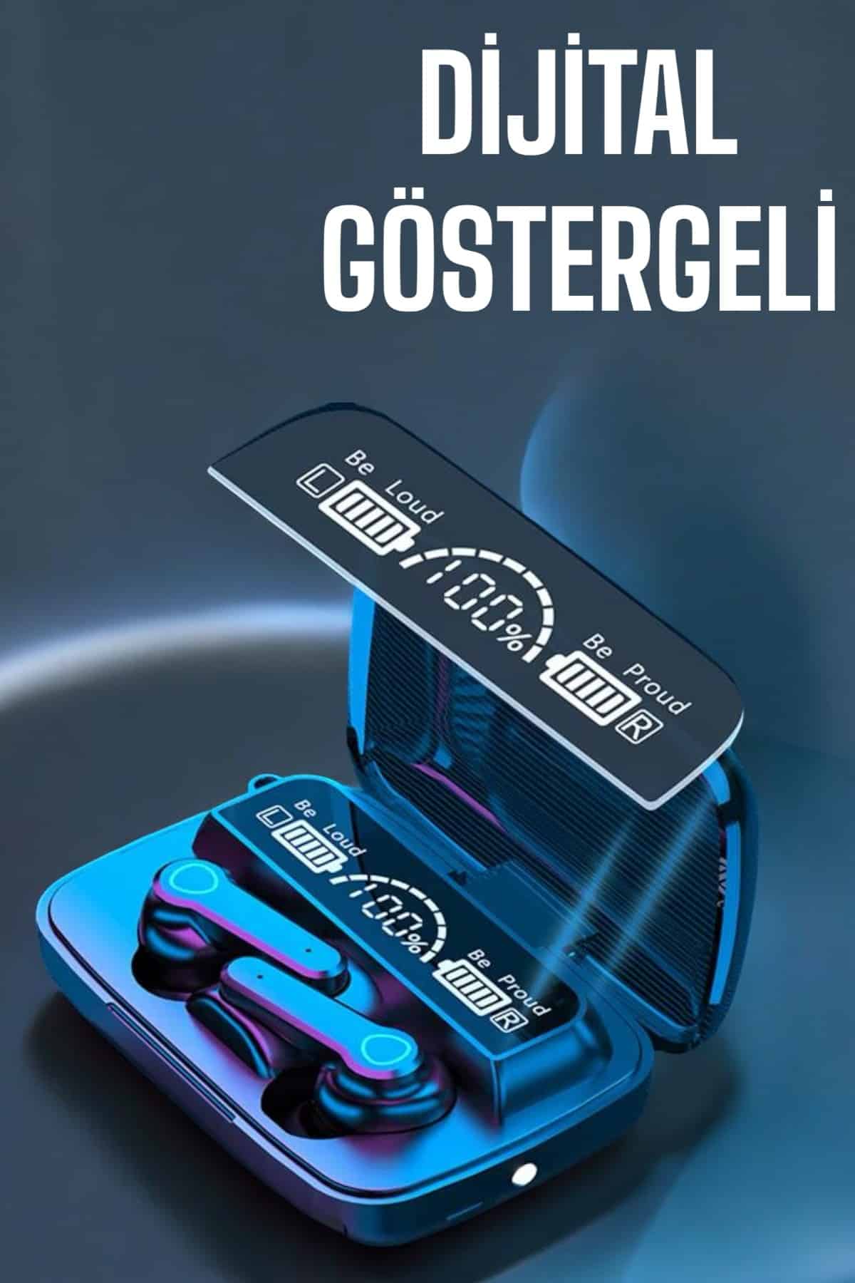 Bluetooth Kulaklık Dijital Göstergeli Kablosuz Uzun Pil Ömrü - Lisinya