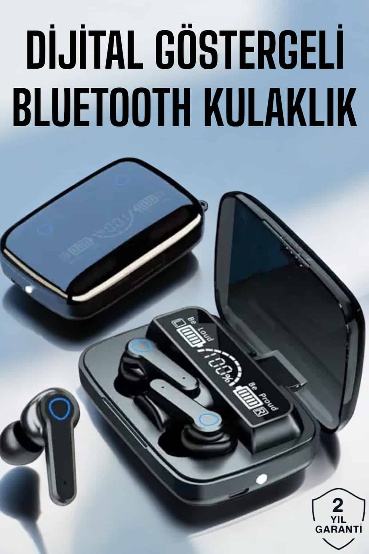 Bluetooth Kulaklık Dijital Göstergeli Kablosuz Uzun Pil Ömrü - Lisinya