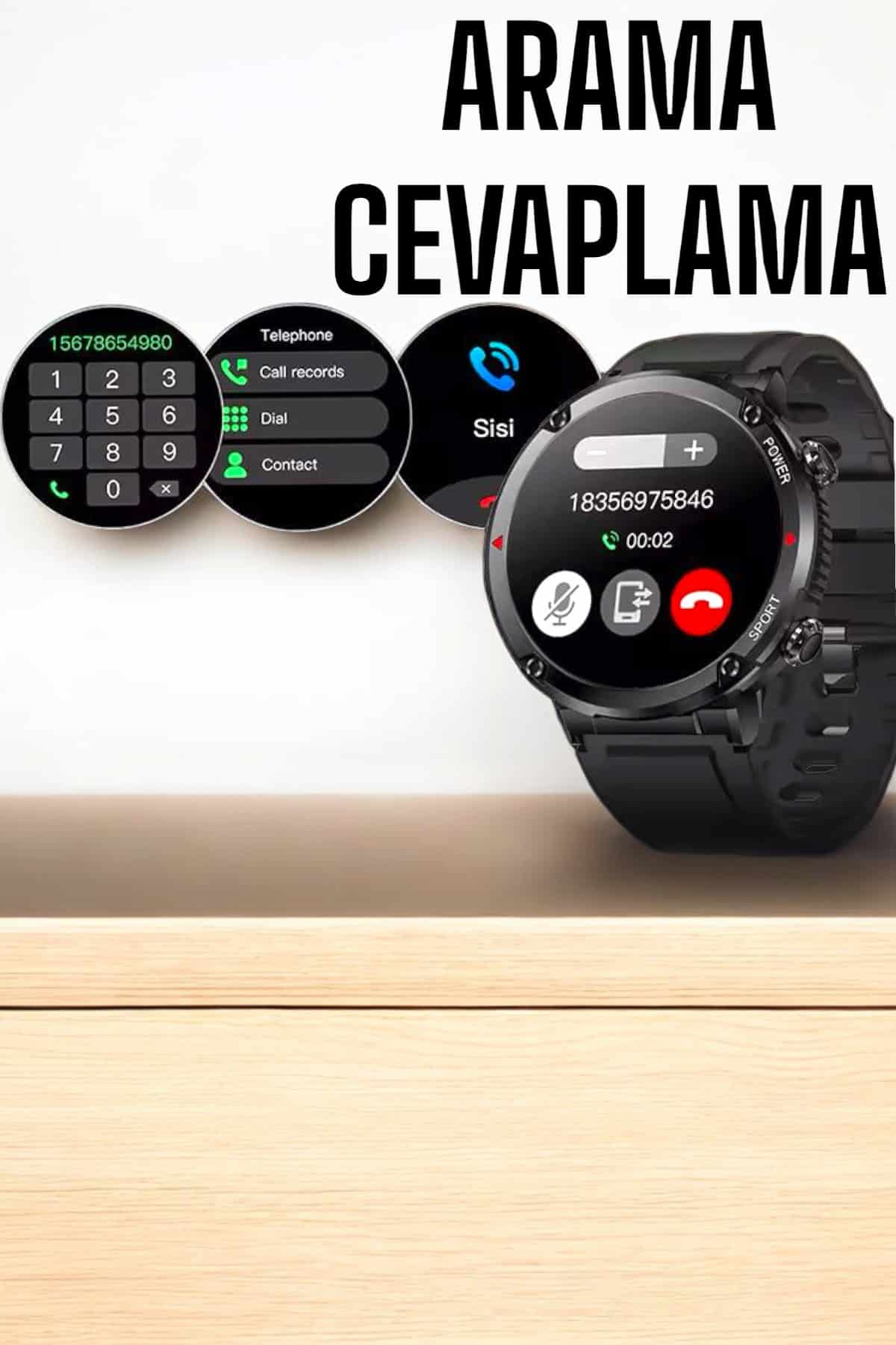 Akıllı Saat Yeni Nesil Bluetooth Bağlantılı Uyku ve Sağlık Takibi NFC ve GPS - Lisinya