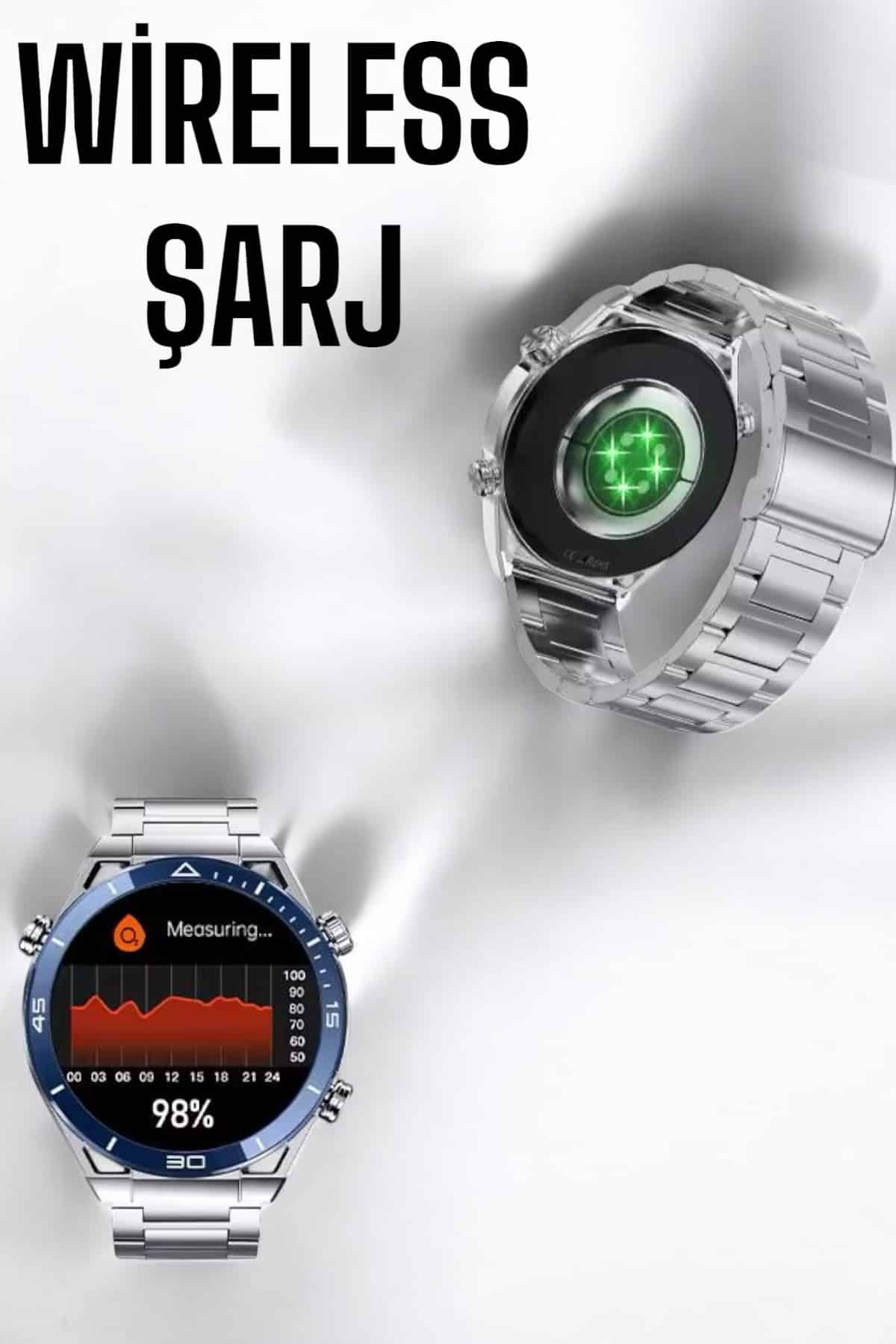 Akıllı Saat Yeni Nesil 2024 Model Metal Kordonlu Bluetooth Bağlantılı - Lisinya