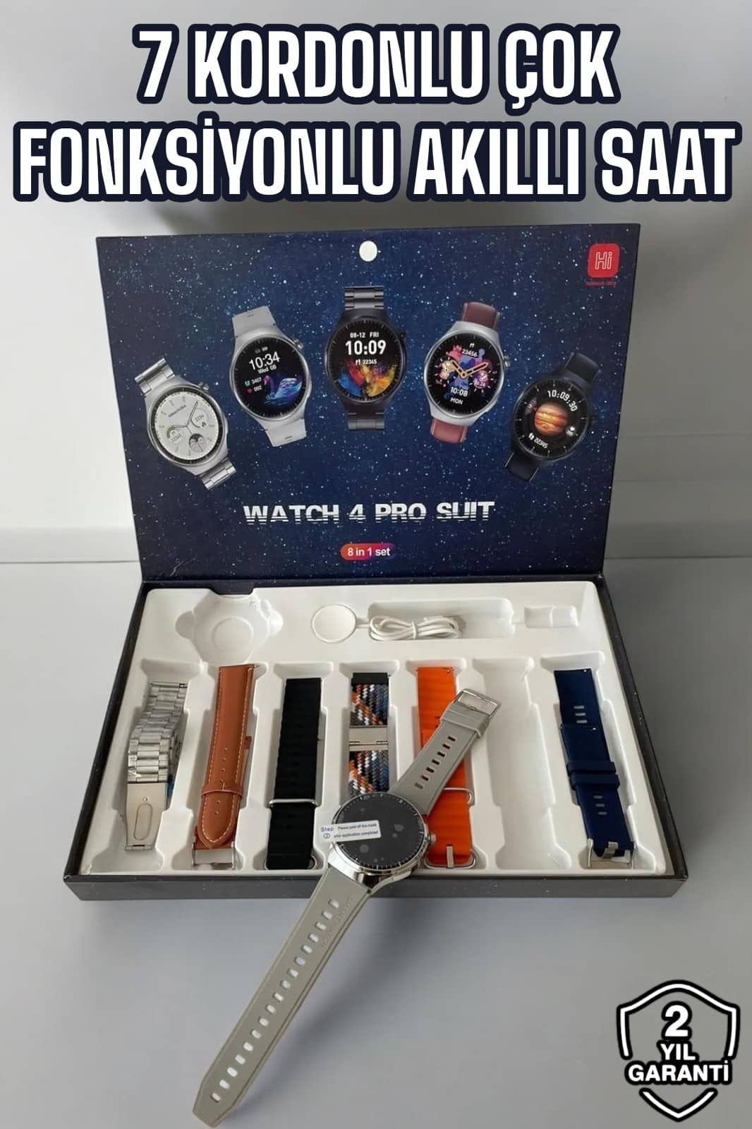 Akıllı Saat 7 Kordonlu Yeni Nesil Arama Cevaplayan Çok Fonksiyonlu - Lisinya