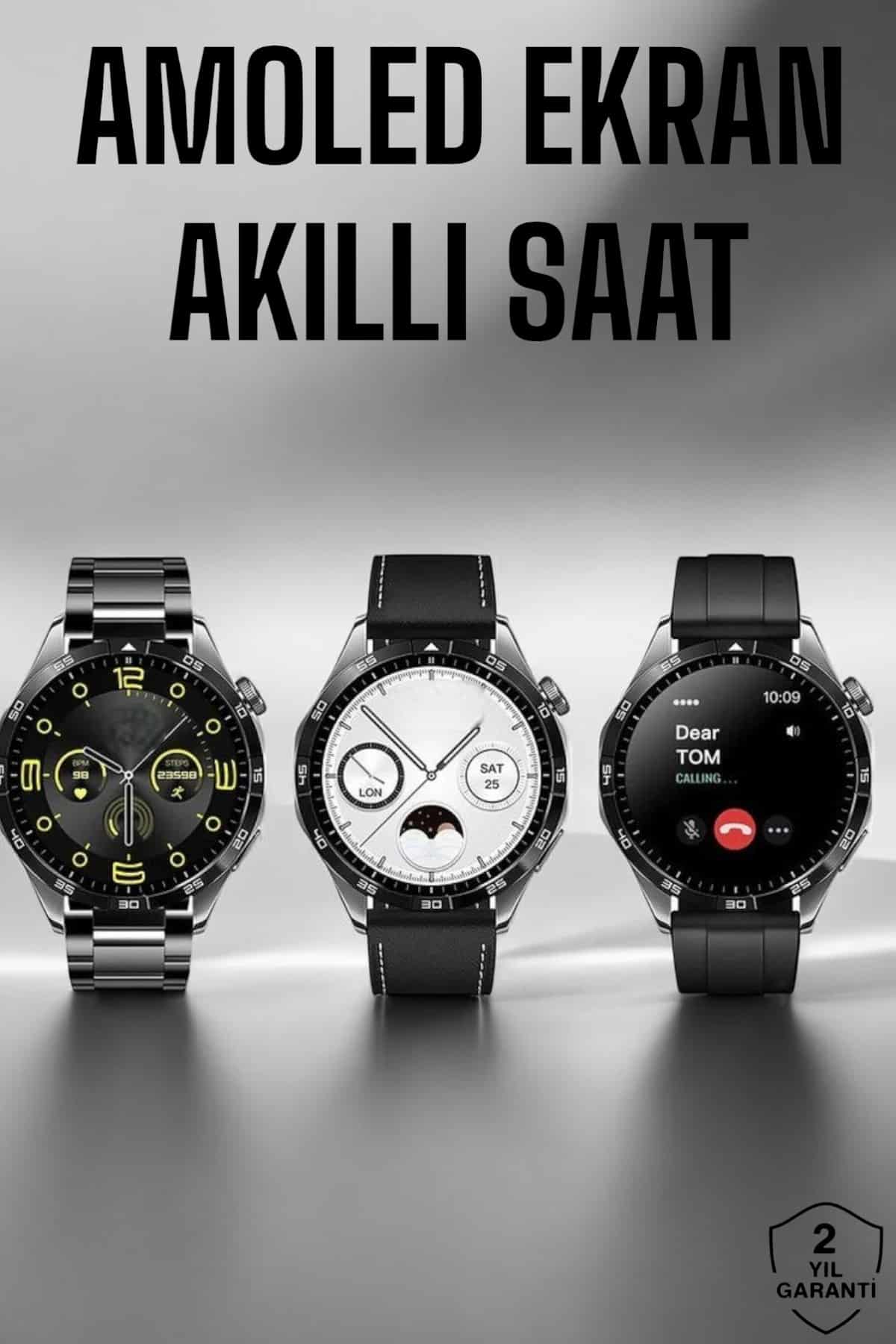 Akıllı Saat Metal Kordonlu GPS ve NFC Uyumlu Arama Cevaplayan - Lisinya