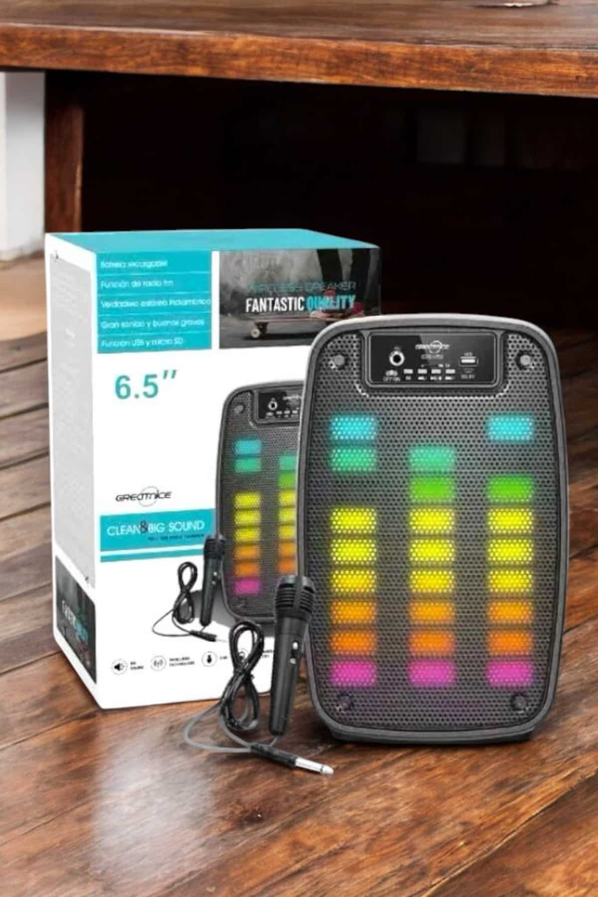 Kablosuz Bluetooth Hoparlör Taşınabilir 6.5 inç LED Işık Kareoke - Lisinya Kablosuz Bluetooth Hoparlör Taşınabilir 6.5 inç LED Işık Kareoke - Lisinya