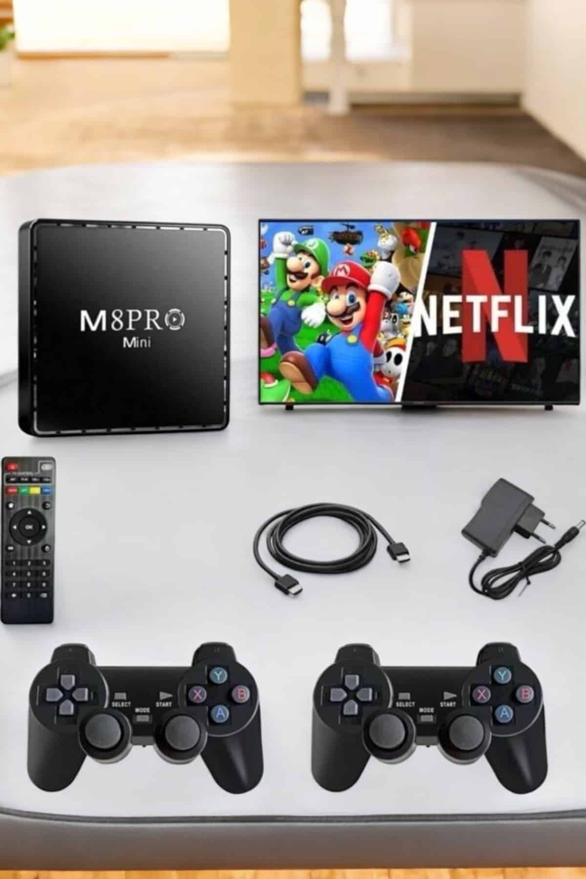 TV Box Çift Oyun Kollu 10000 Oyunlu Atari - Lisinya TV Box Çift Oyun Kollu 10000 Oyunlu Atari - Lisinya