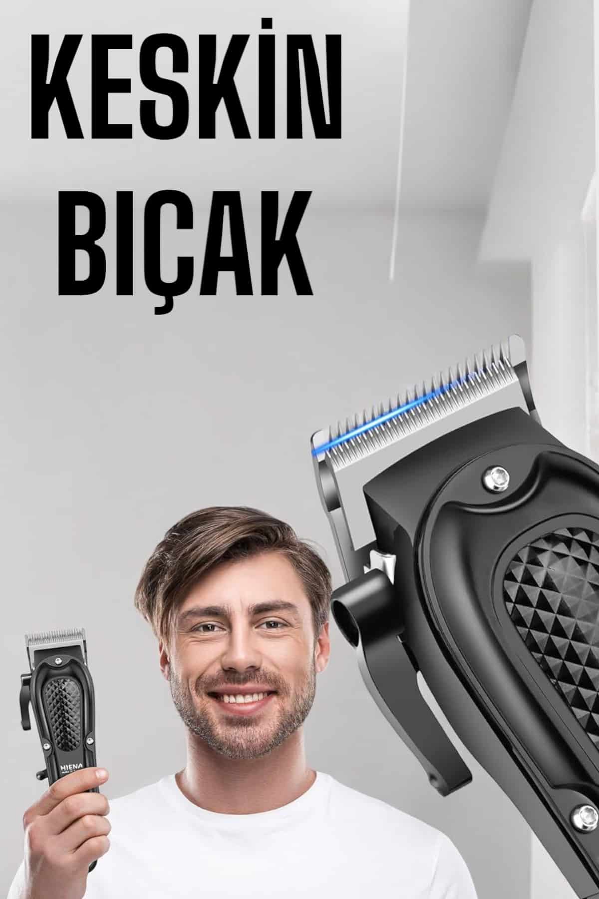 Sıfır Tıraş Makinesi Dijital Göstergeli Paslanmaz Çelik Bıçaklı Taşınabilir - Lisinya