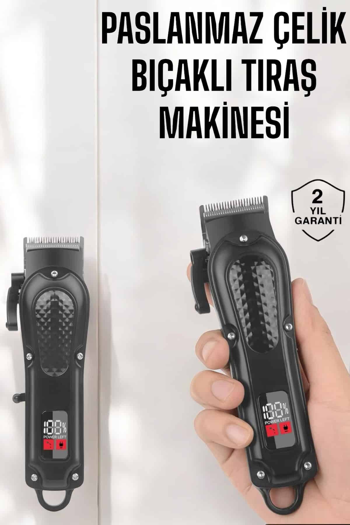 Sıfır Tıraş Makinesi Dijital Göstergeli Paslanmaz Çelik Bıçaklı Taşınabilir - Lisinya