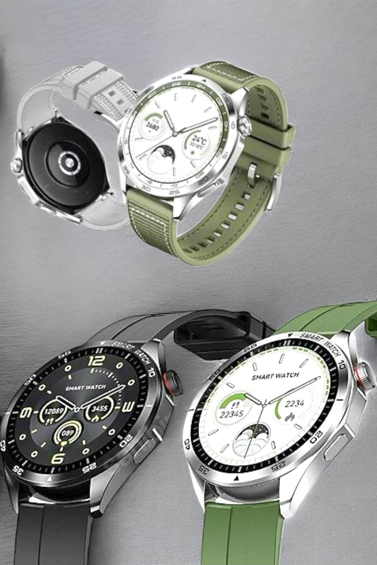 Akıllı Saat Sesli Görüşme Titreşimli Nabız Sensörlü Spor Modları - Lisinya