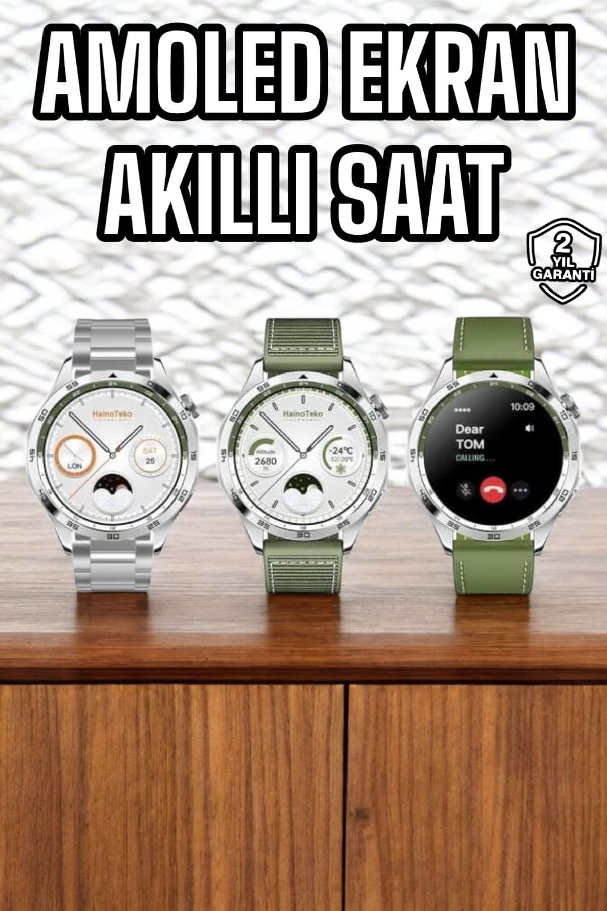 Akıllı Saat Sesli Görüşme Titreşimli Nabız Sensörlü Spor Modları - Lisinya