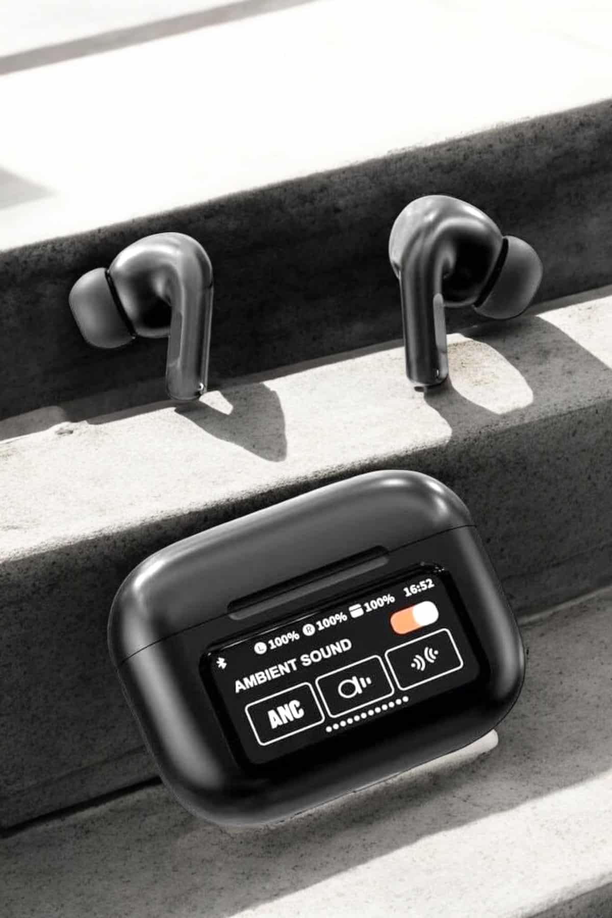 Kablosuz Bluetooth Kulaklık Ekranlı Uzun Şarj Süreli ANC Destekli - Lisinya