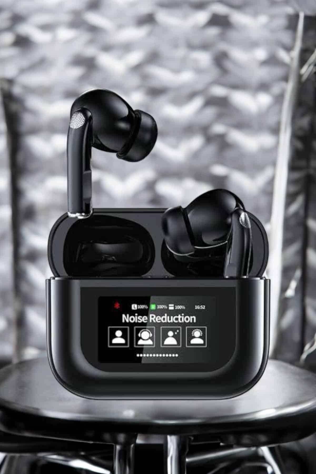 Kablosuz Bluetooth Kulaklık Ekranlı Uzun Şarj Süreli ANC Destekli - Lisinya