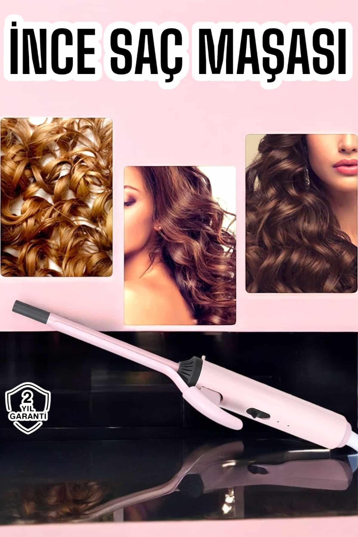 Saç Maşası 10MM İnce Bukleler İçin Yıpranma Önleyici İyon Özelliği - Lisinya