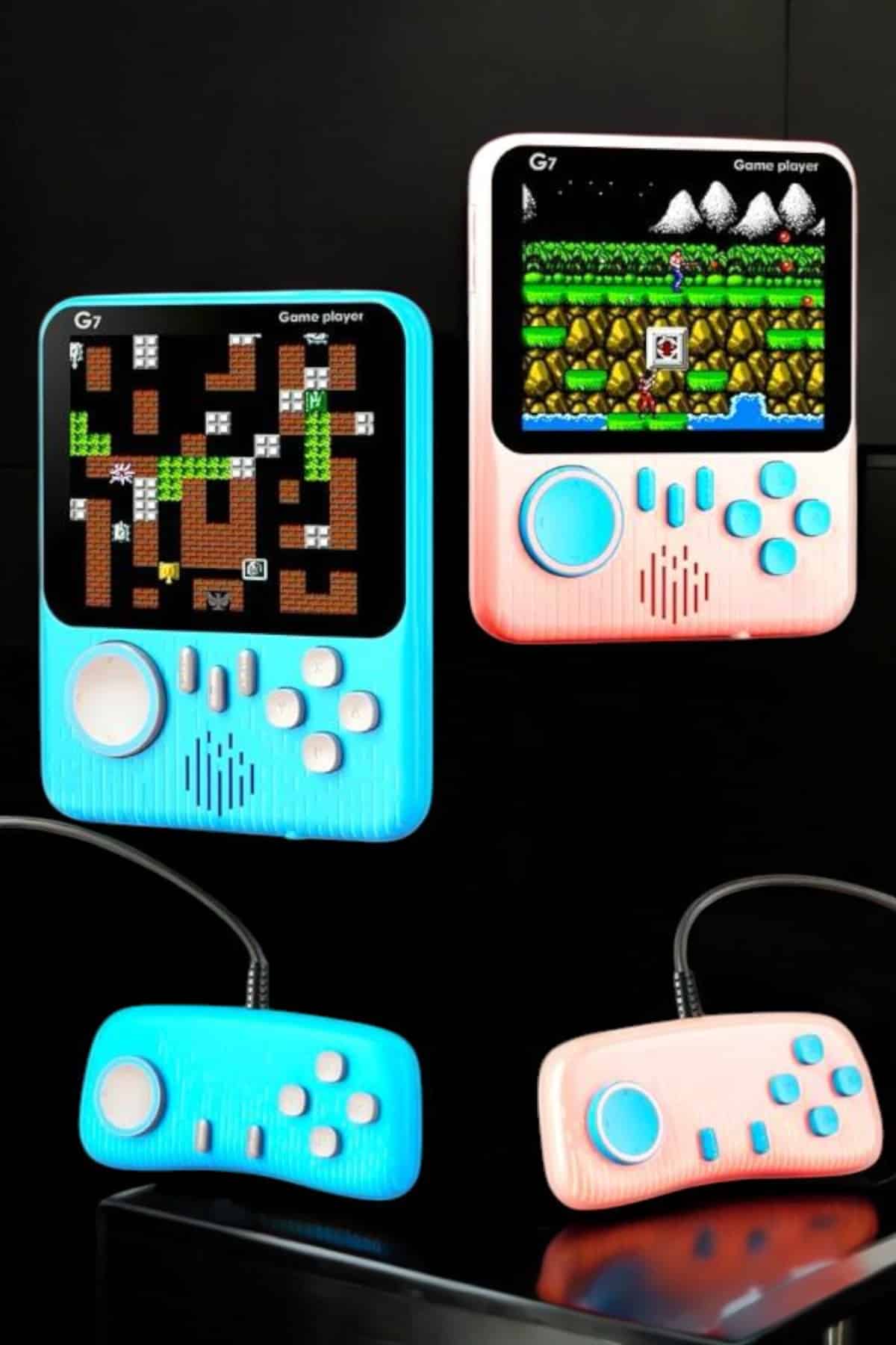 El Atarisi 3.5 inç Ekran Çift Konsol 666 Adet Retro Oyun Gamepad - Lisinya