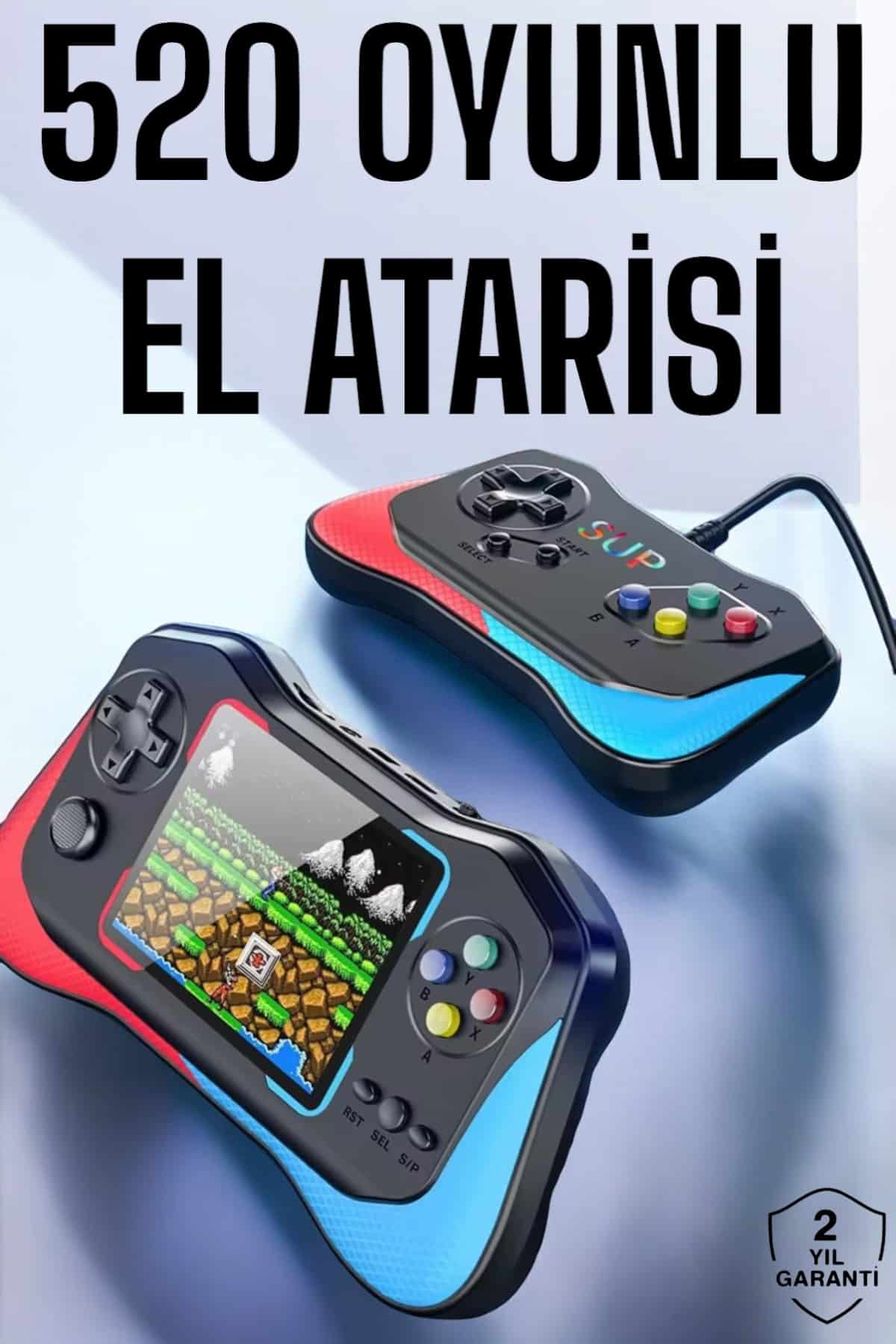 Gamepad Joystick Nostalji 500 Oyunlu 2 Li Atari Gamebox Oyun Konsolu Sup Atari - Lisinya