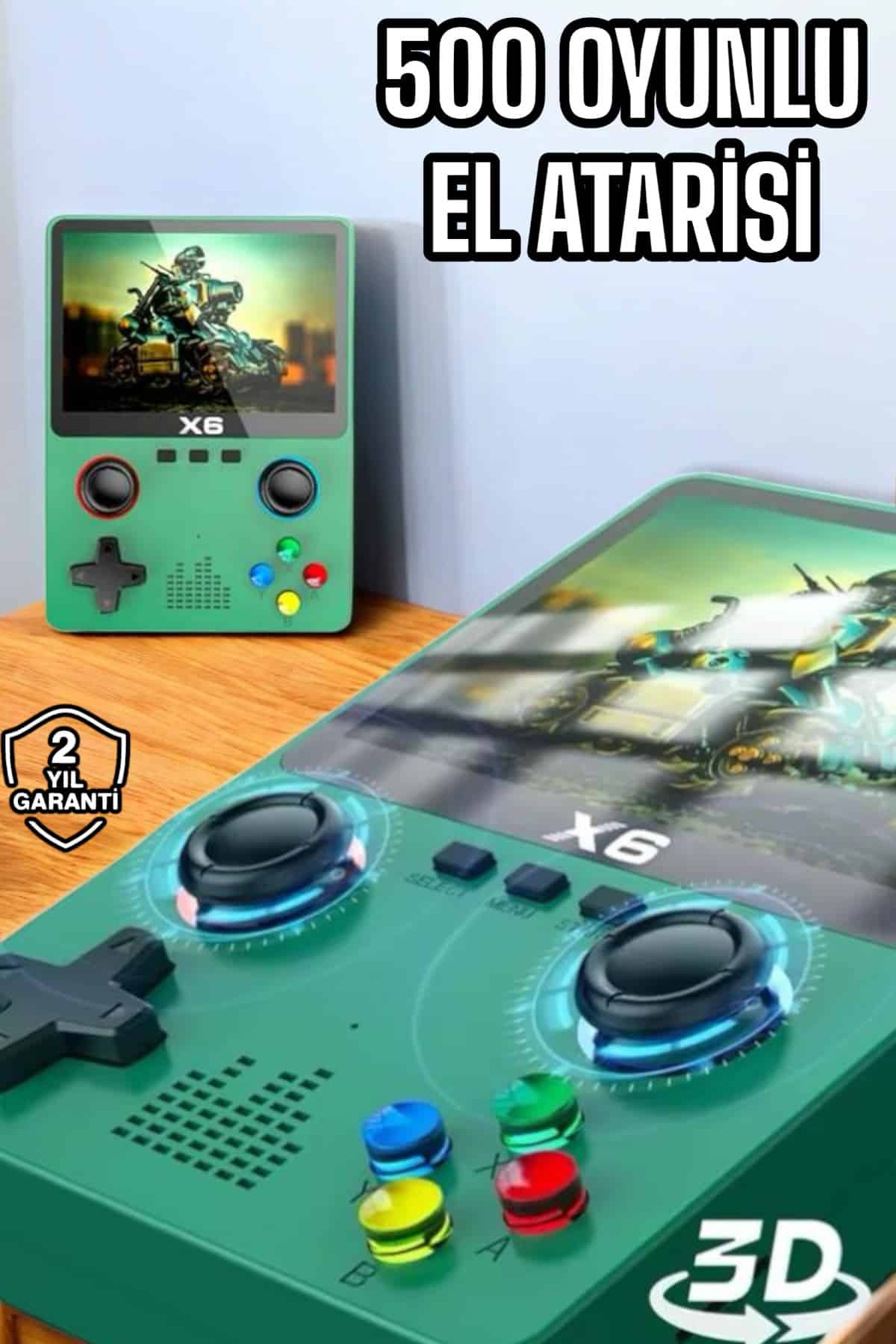 Çocuklara Özel 666 Oyunlu X6 Atari Video İzleme ve Müzik Dinleme - Lisinya