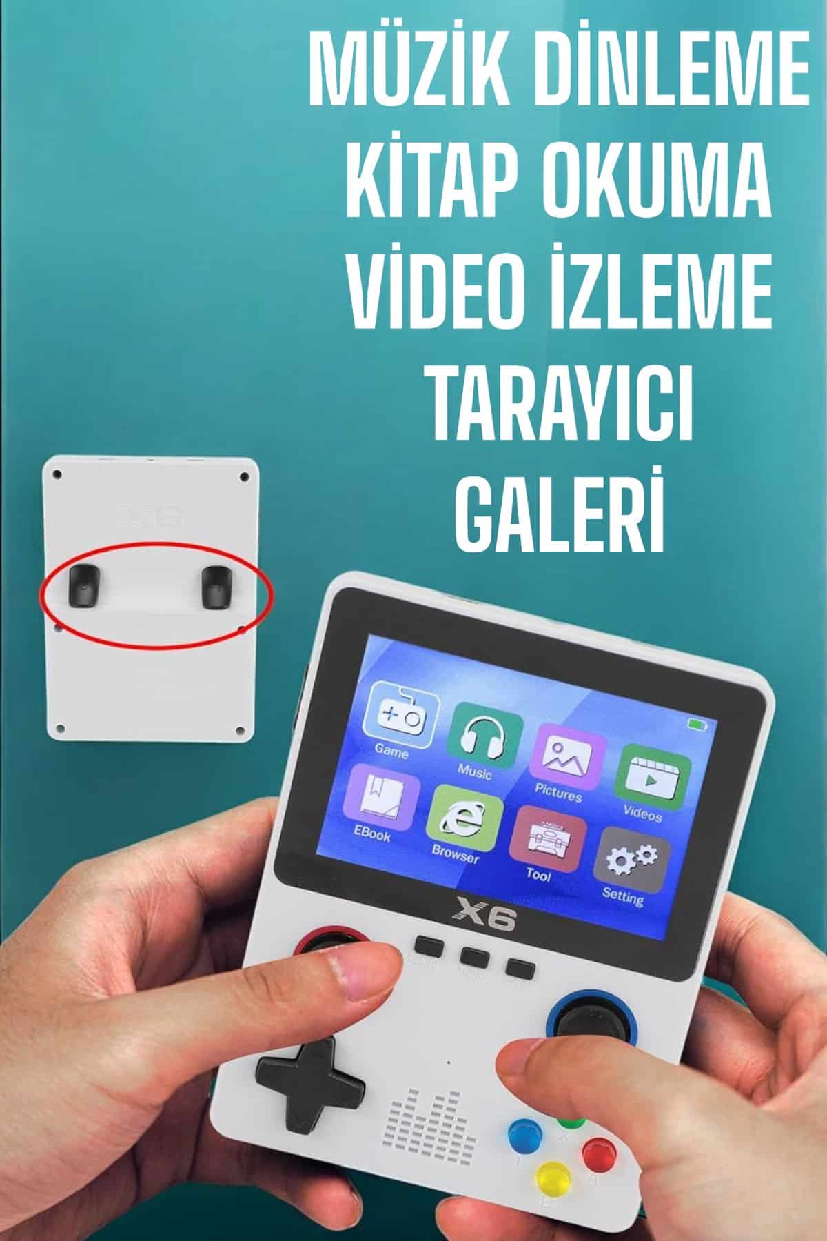 Şarjlı El Atarisi 3.5 İnç Ekran Kitap Okuma, Müzik Dinleme Ve Video İzleme - Lisinya