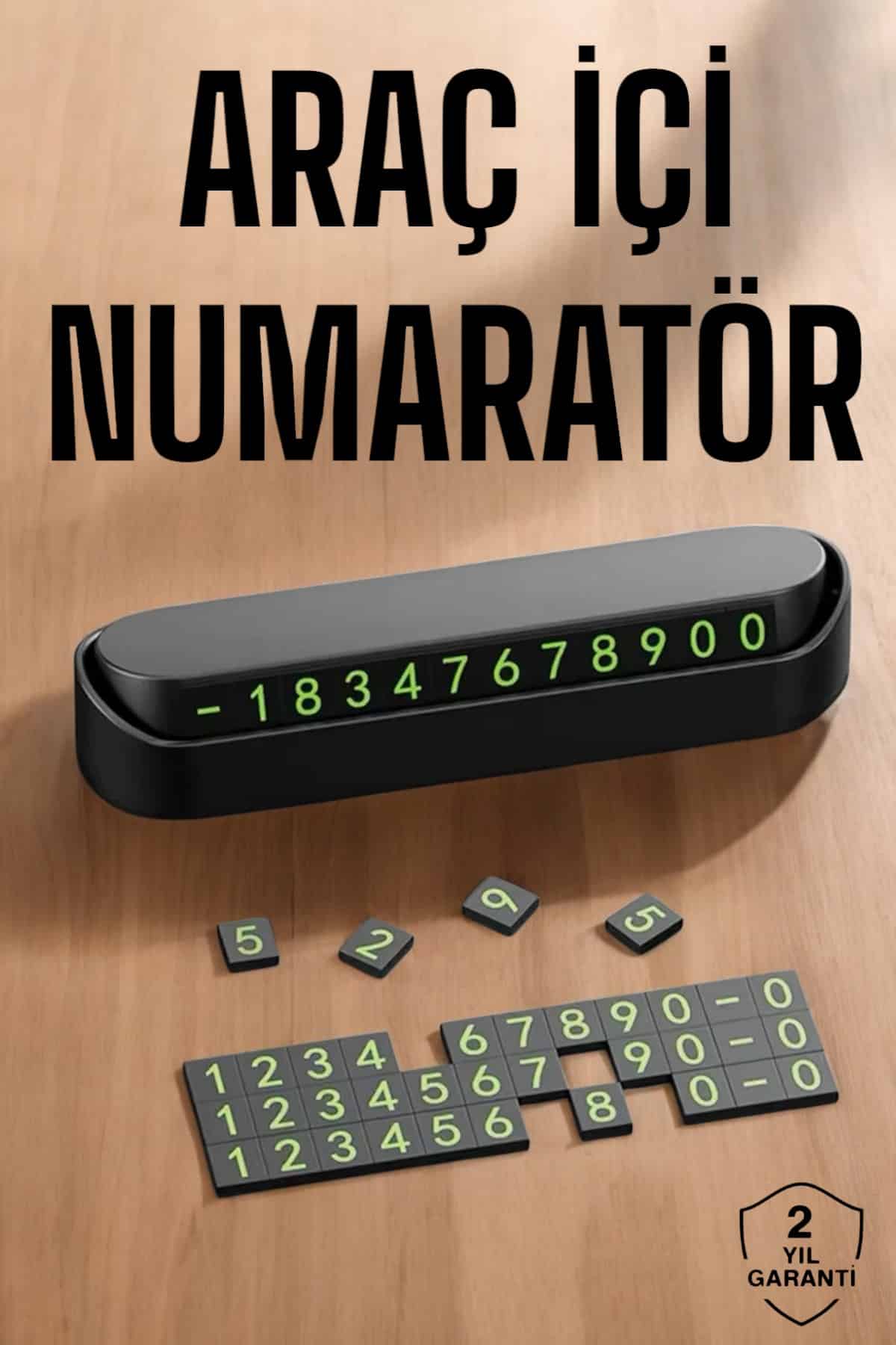 Araç İçi Numaratör Numaralık Torpido Üstü Açılır Kapanır Telefon Numarası Bırakma - Lisinya