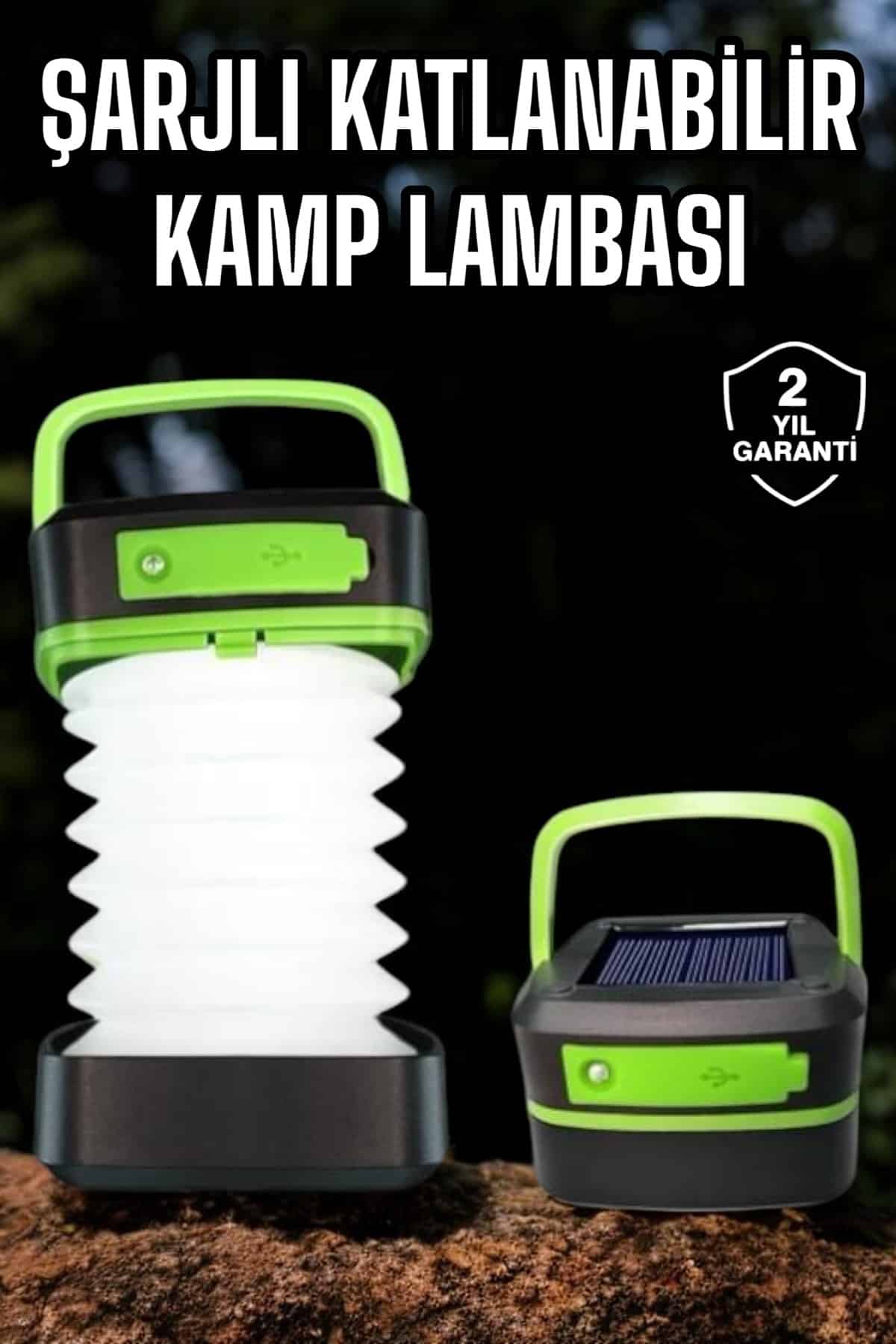 Led Lamba Kamp Lambası Hafif Taşınabilir Şarj Süreli Akordeon El Fenerli - Lisinya
