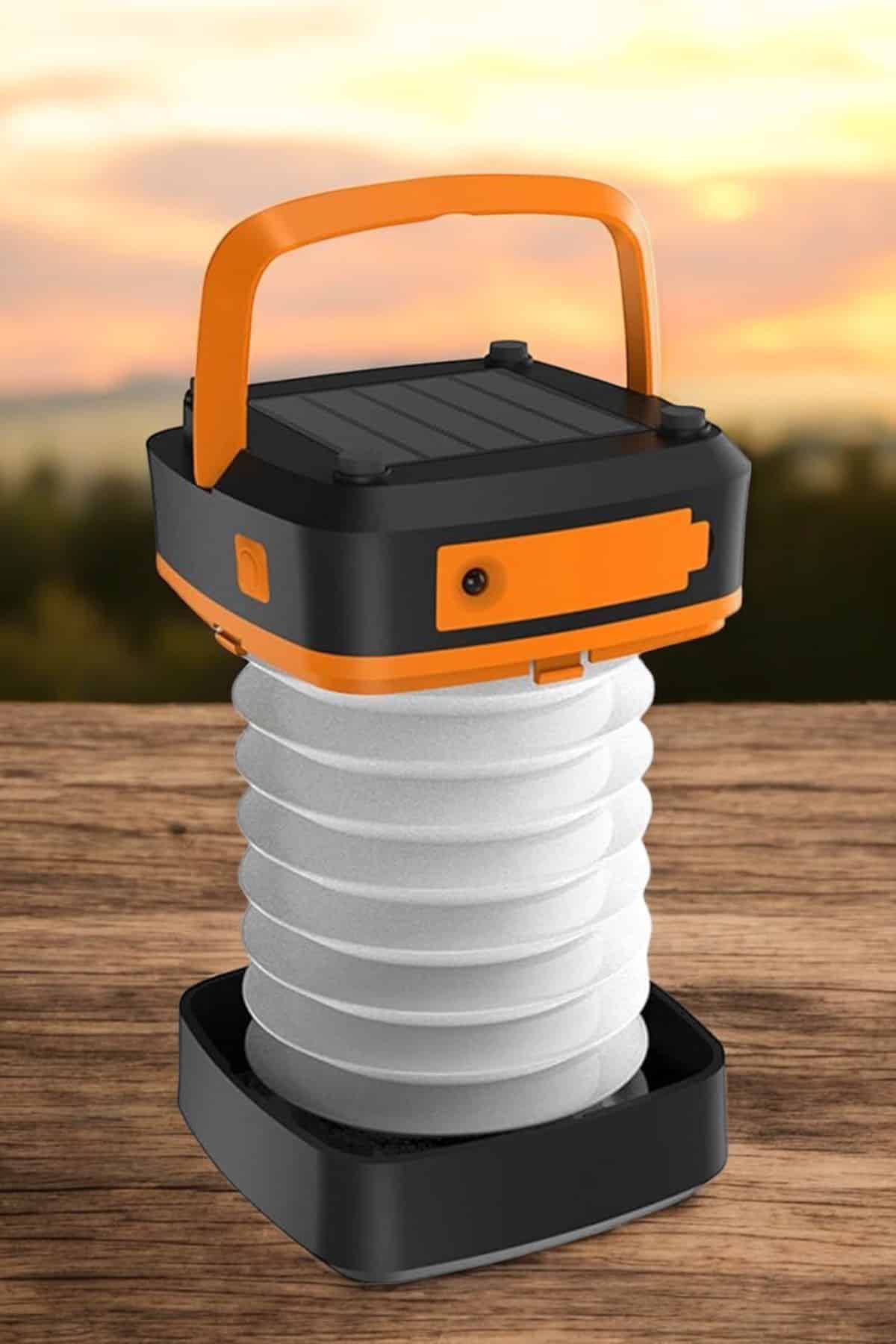 Güneş Enerjili Led Lamba Kamp Lambası Katlanabilir Lamba USB Şarjlı - Lisinya